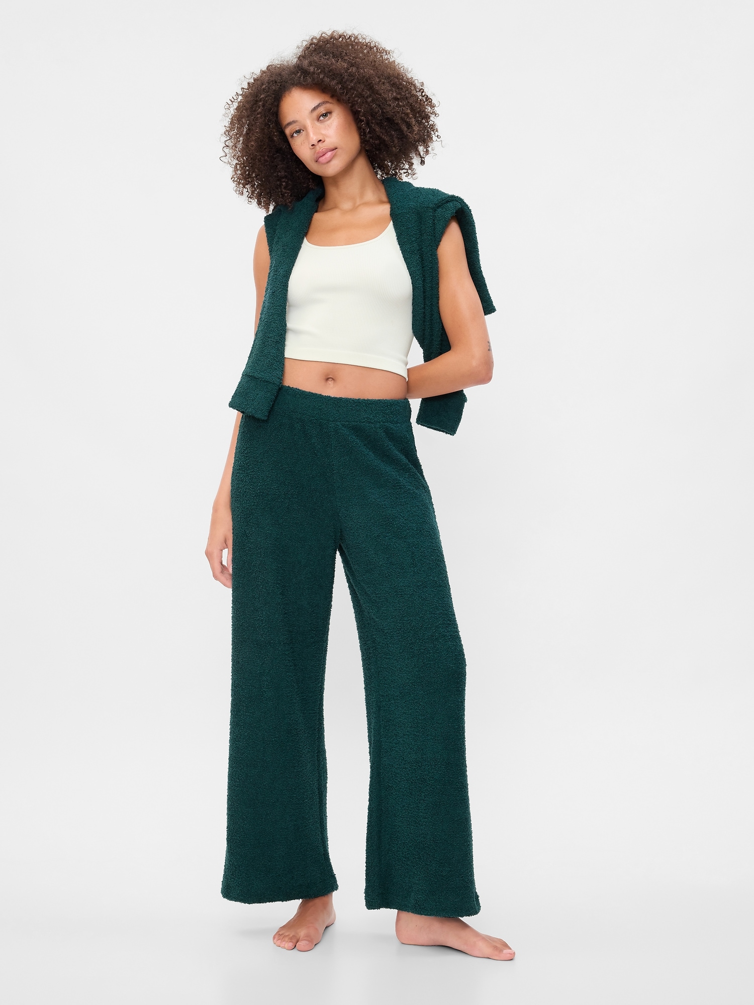 Chenille Wide-Leg PJ Pants