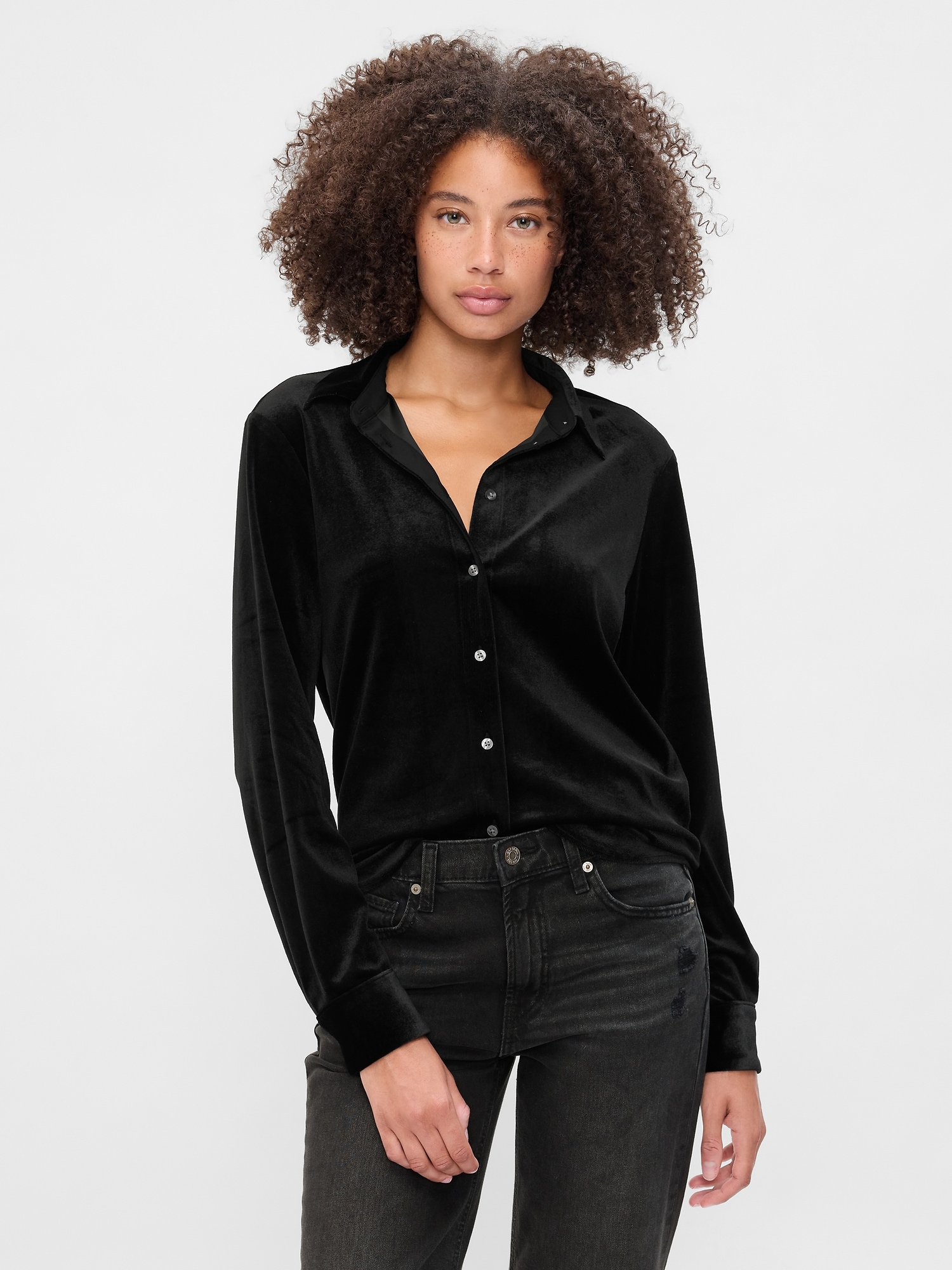 Recycled Relaxed Velvet Easy Shirt