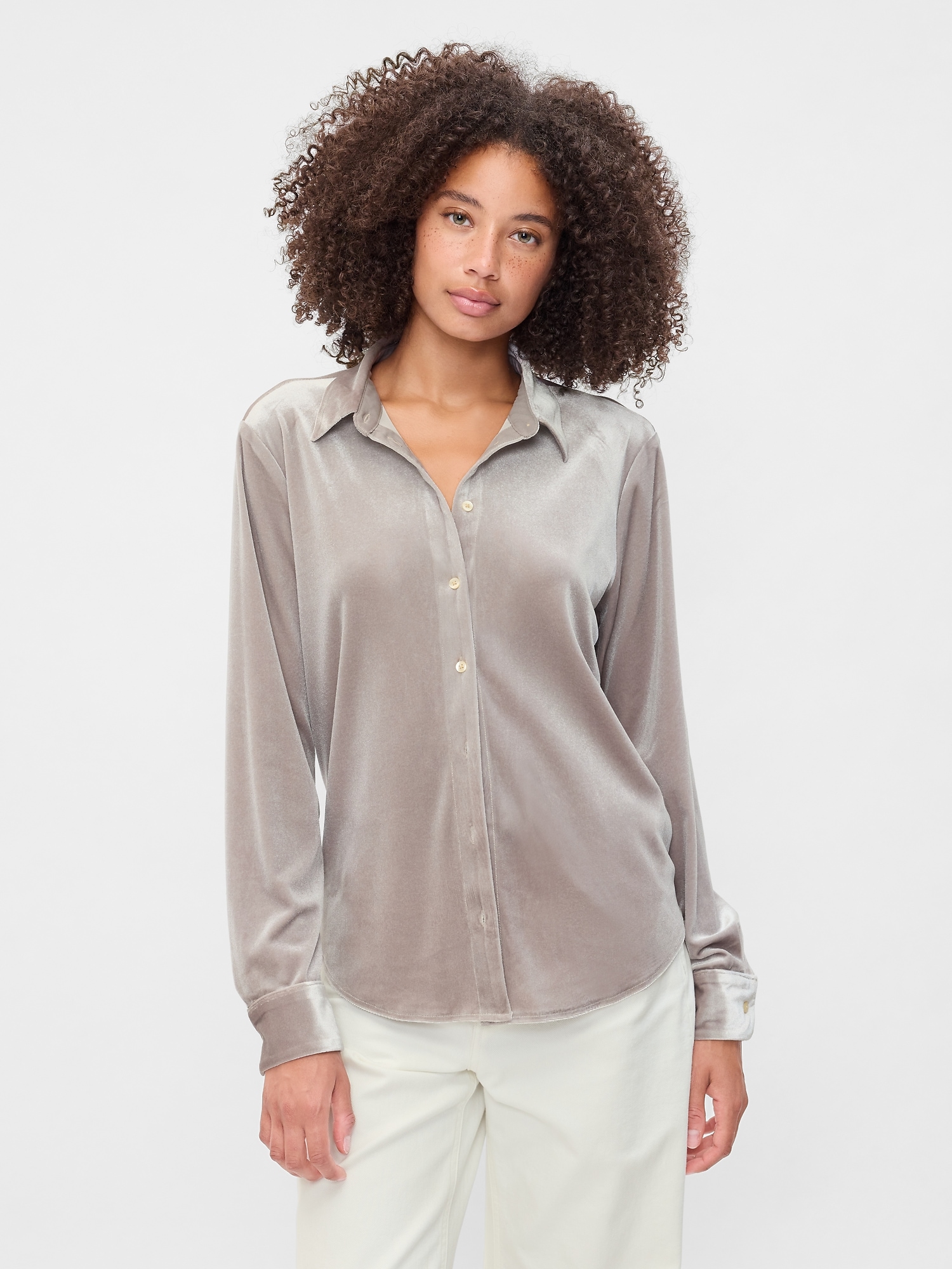 Recycled Relaxed Velvet Easy Shirt