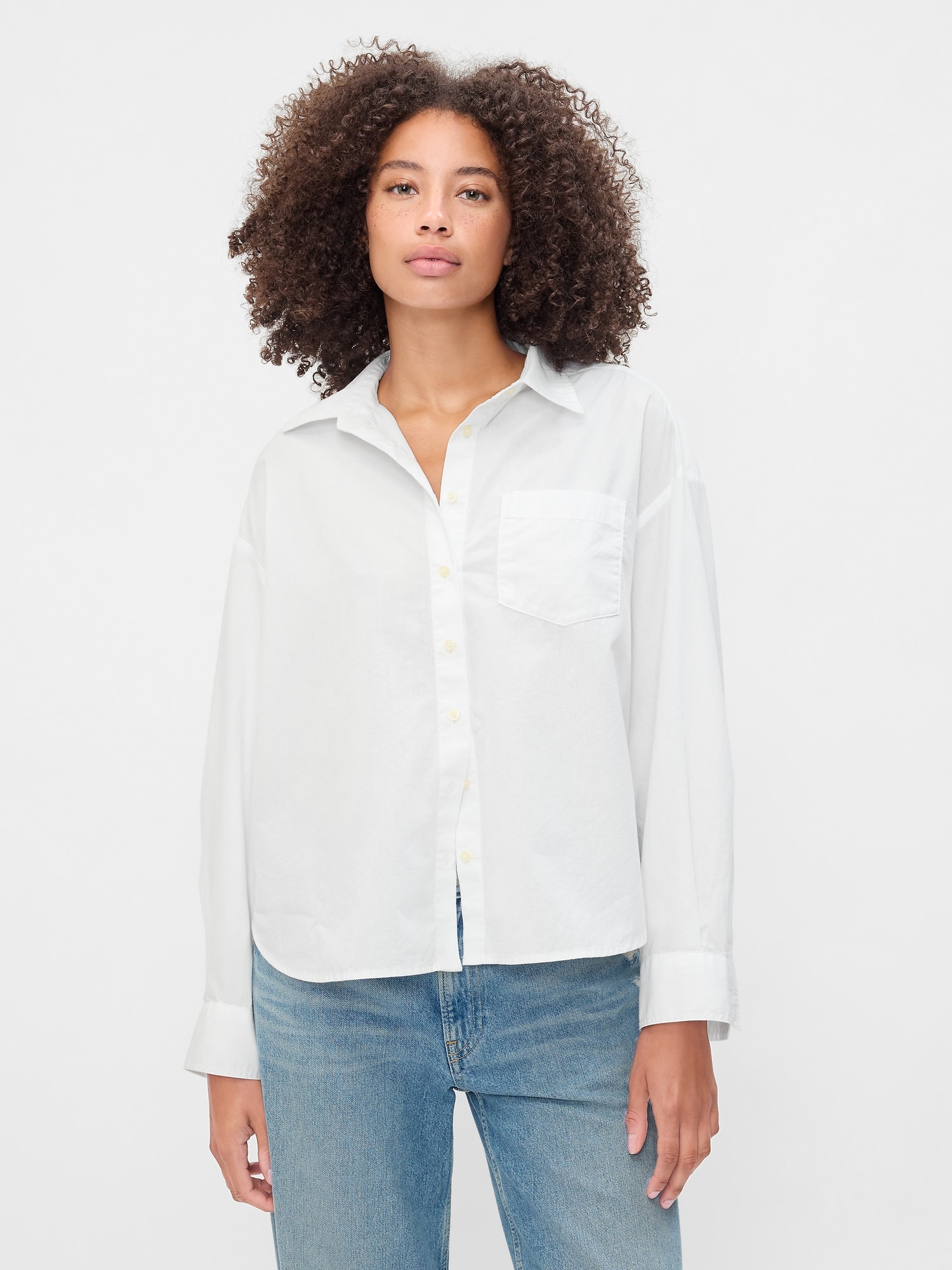 Oversized Shirt in Poplin