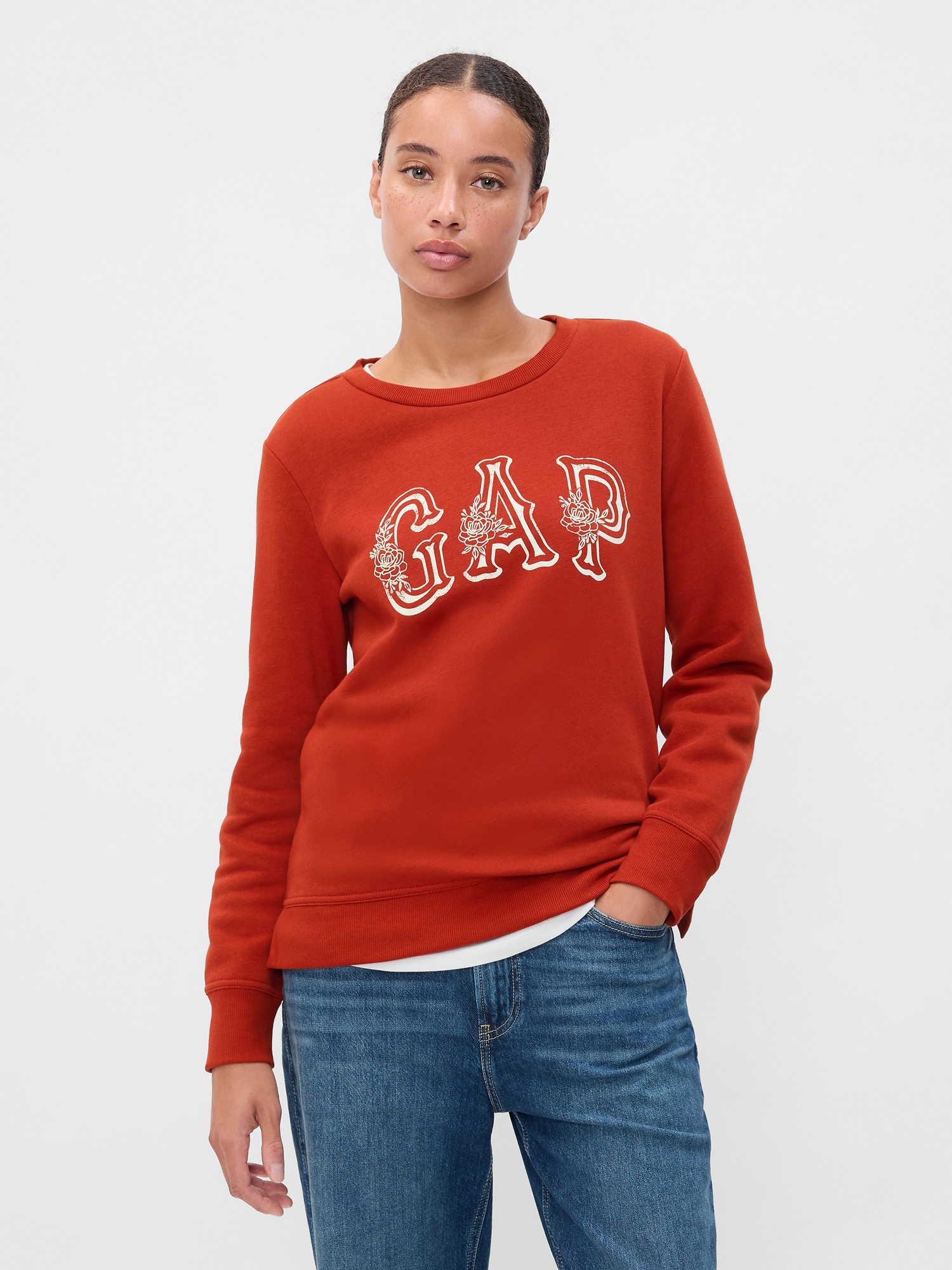 Gap red sweatshirt hotsell