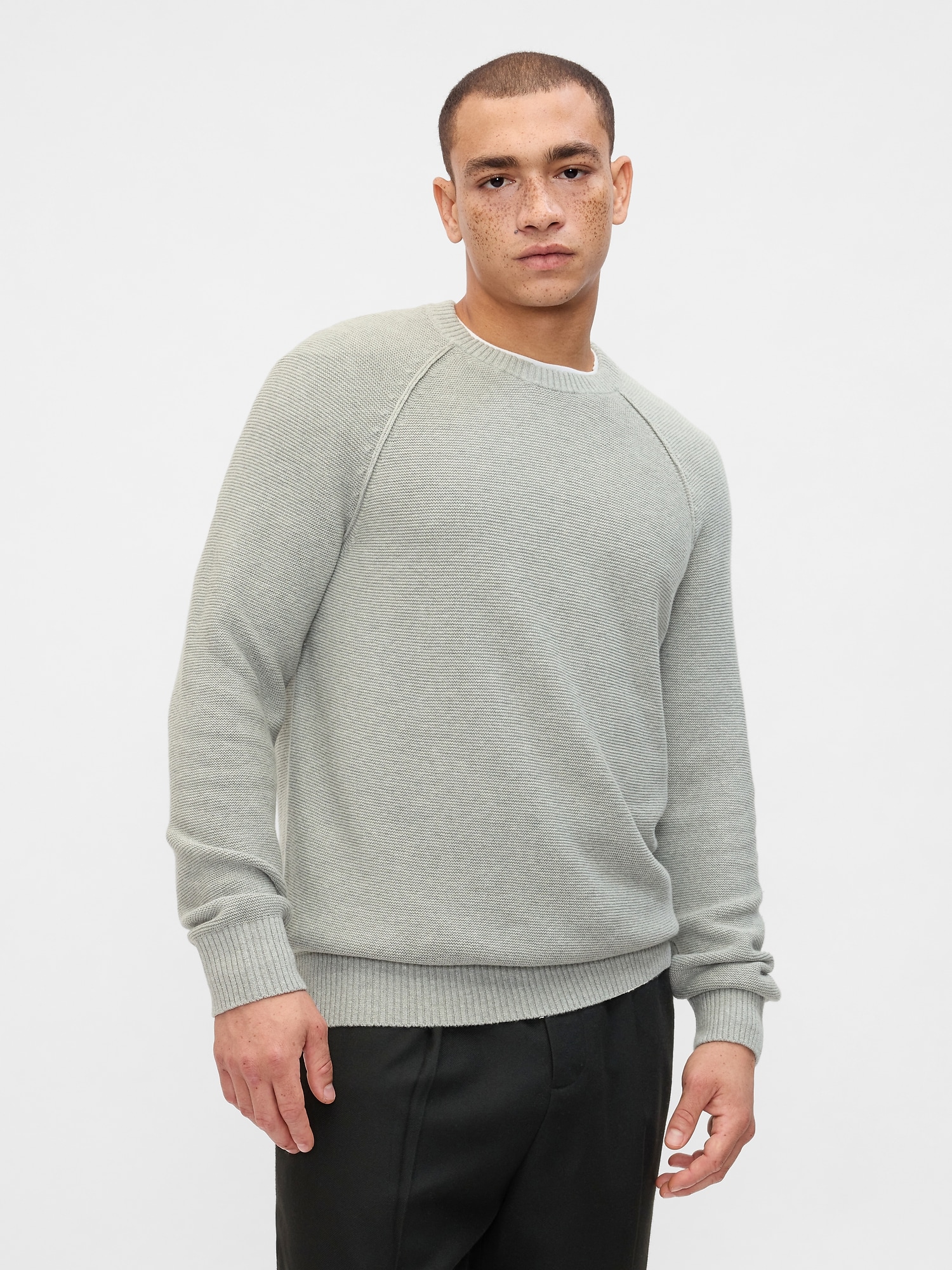 Garter Crewneck Sweater