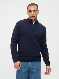 Mock neck baseball henley sweater hotsell