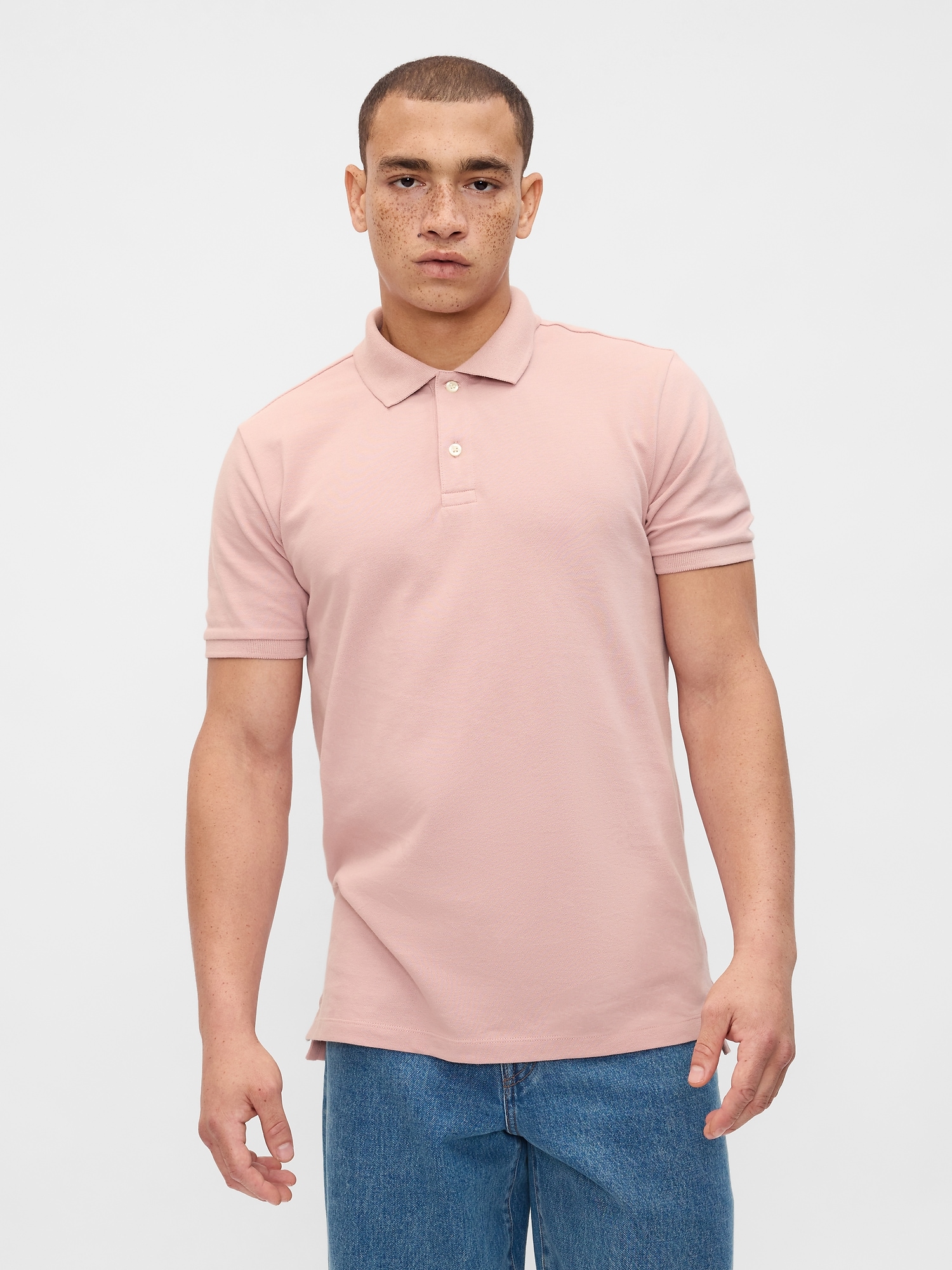 Cotton spandex polo shirts on sale