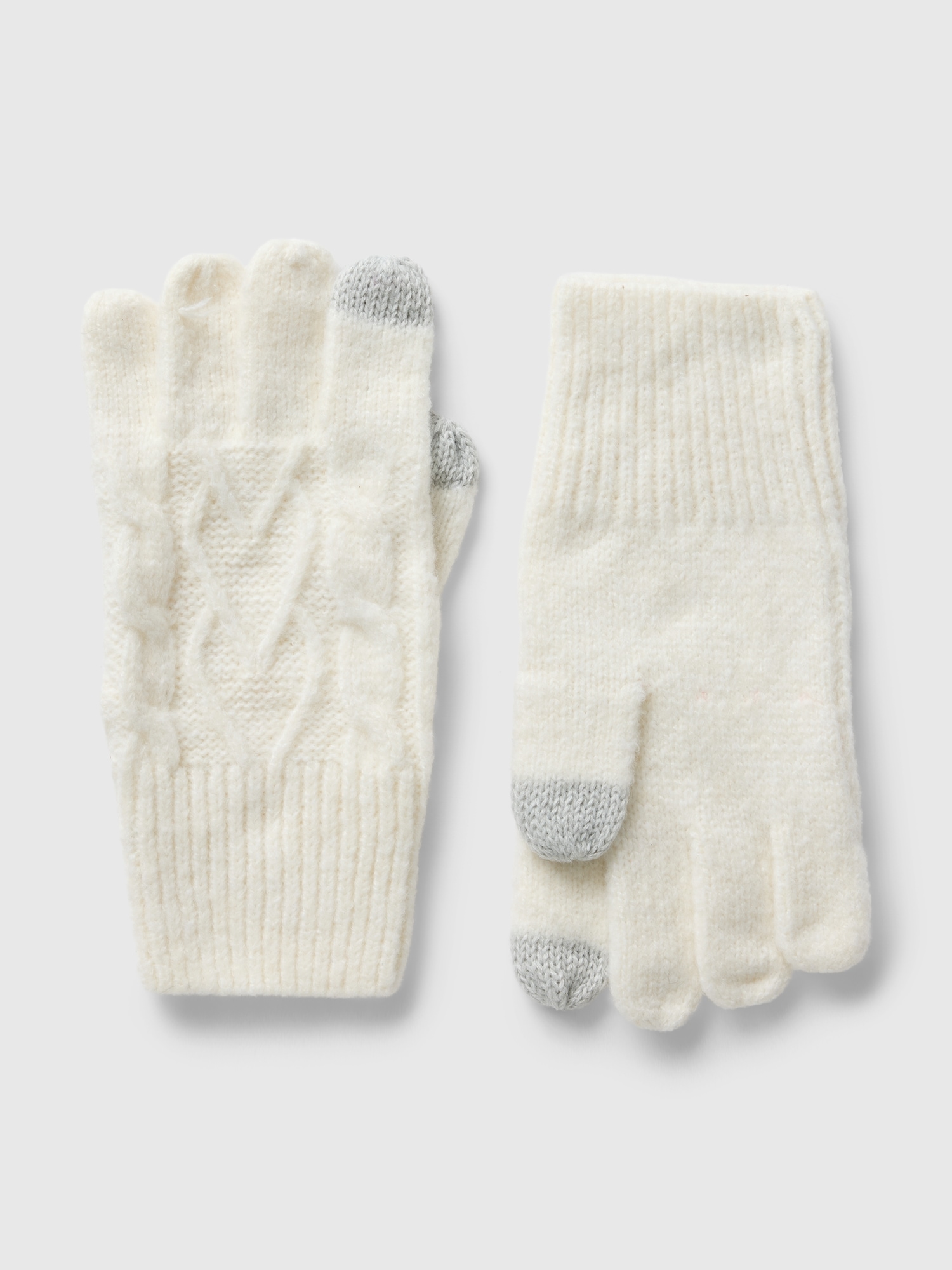 Kids CashSoft Recycled Cable-Knit Gloves