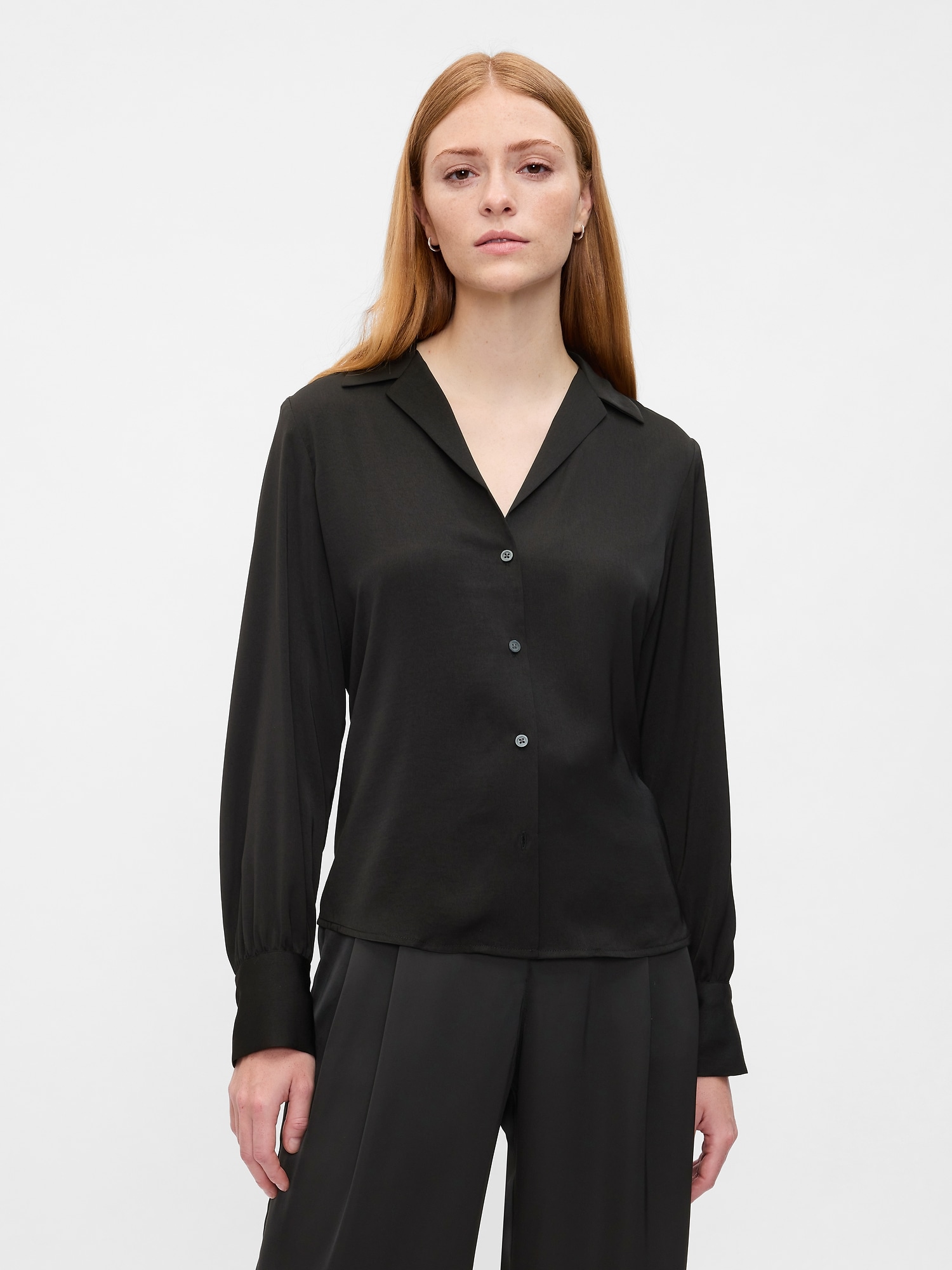 Relaxed Satin Shirt