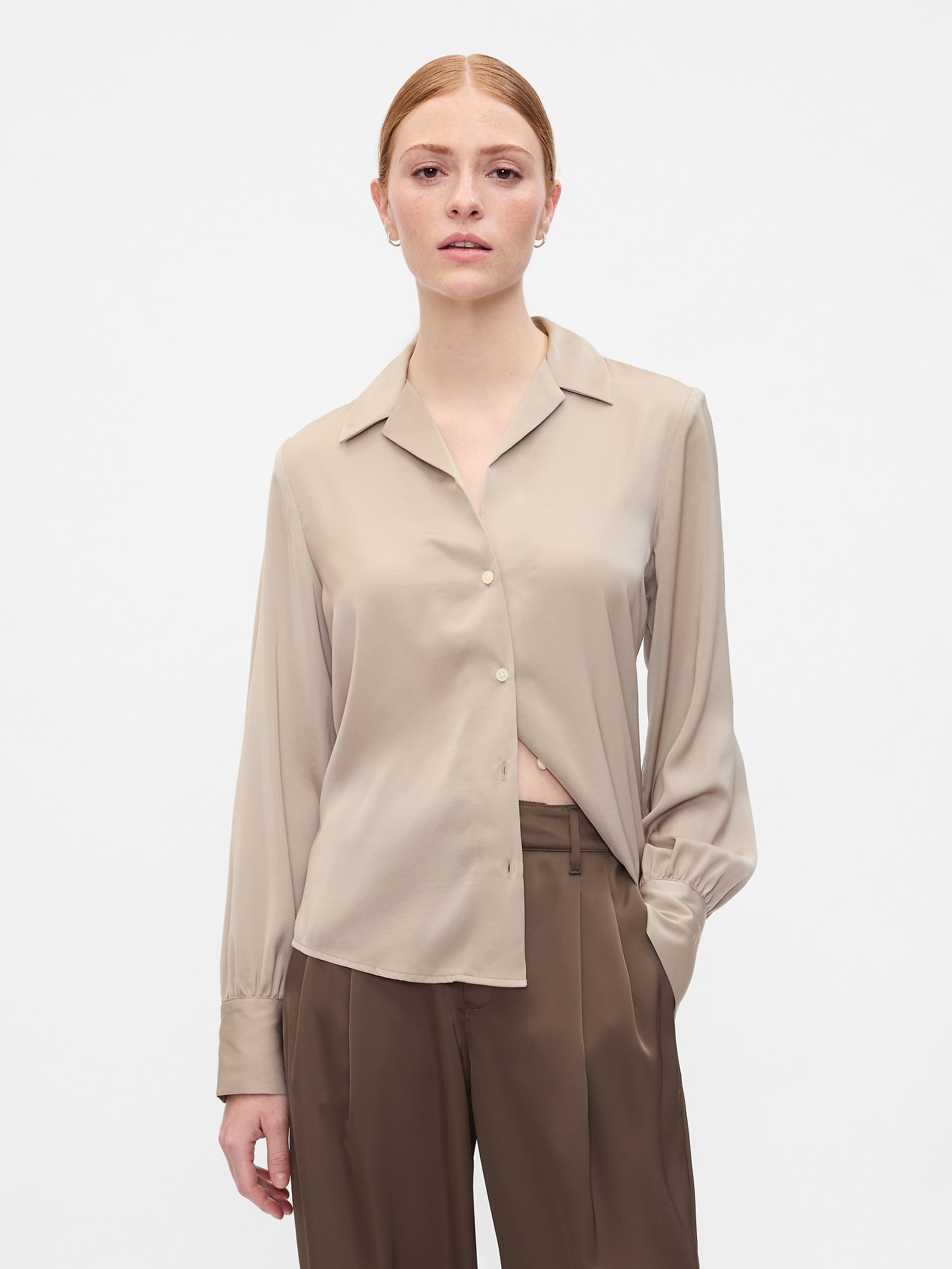 Relaxed Satin Shirt