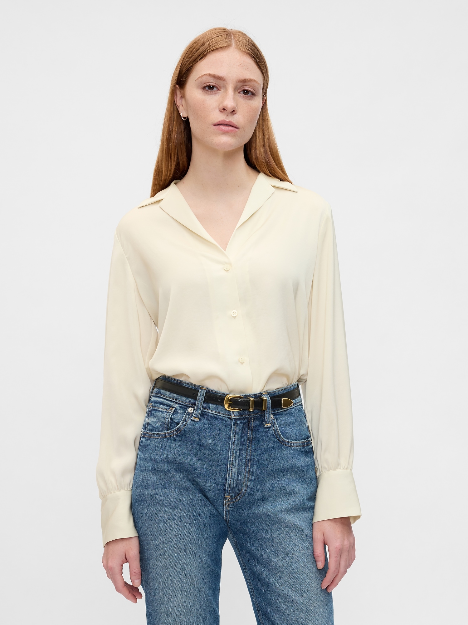 Relaxed Satin Shirt