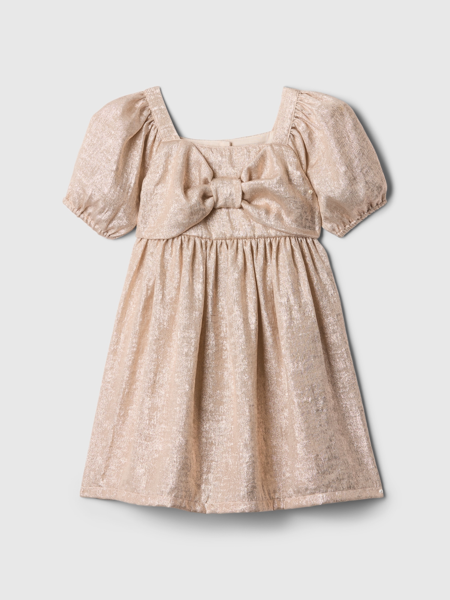 babyGap Shine Puff Sleeve Bow Dress