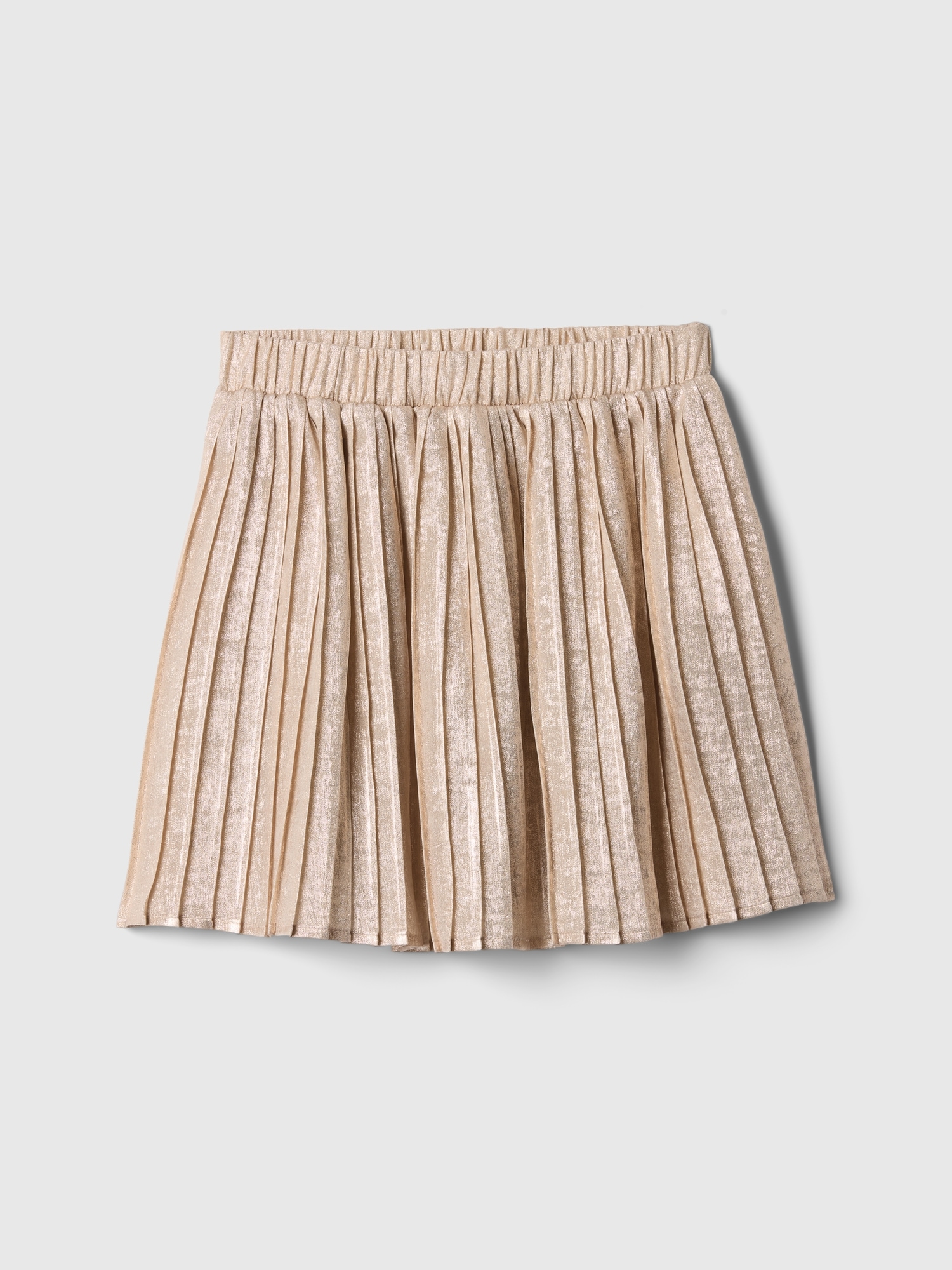 Kids Shine Pleated Skirt - Beige