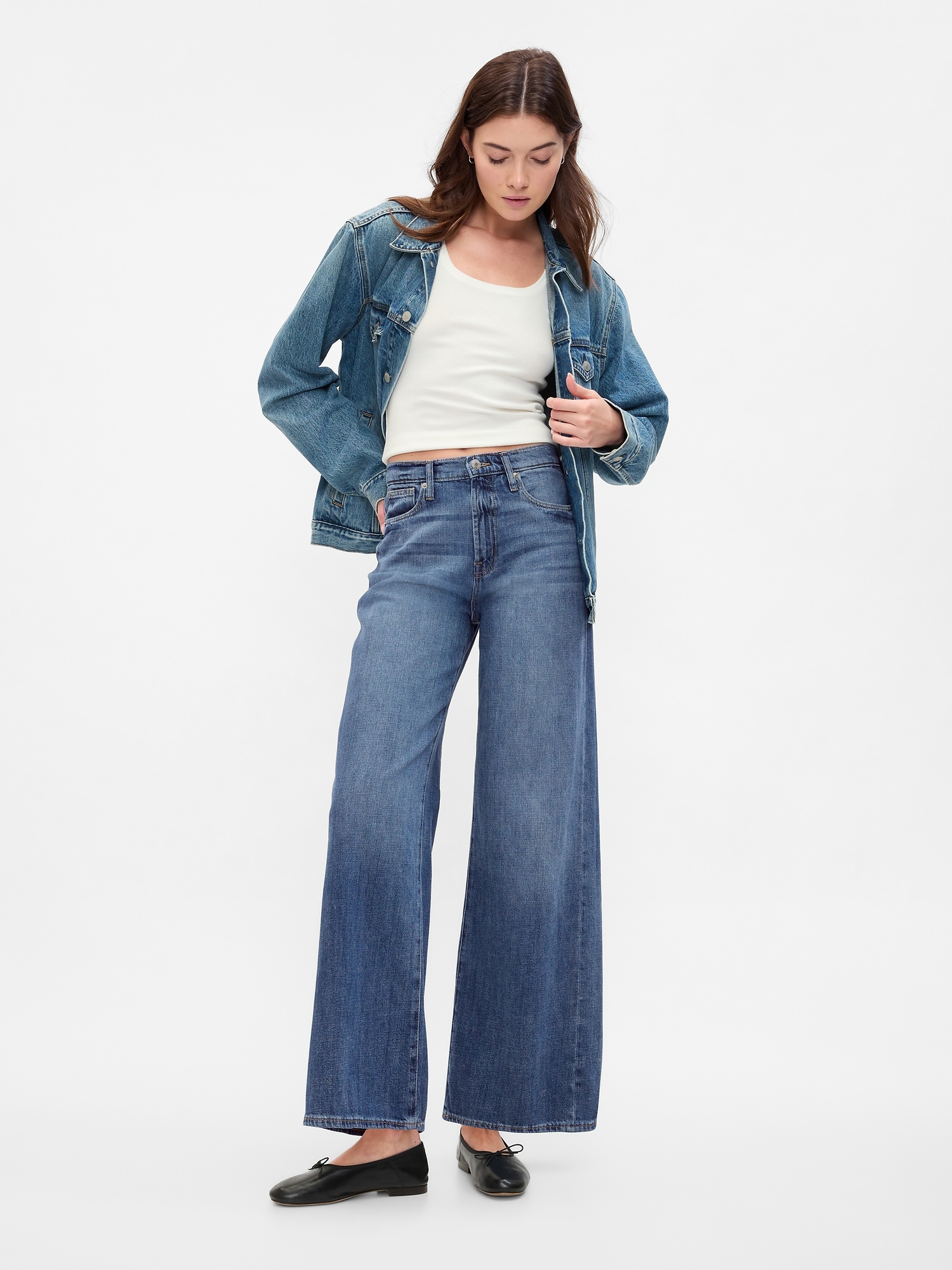 High Rise Wide-Leg Jeans