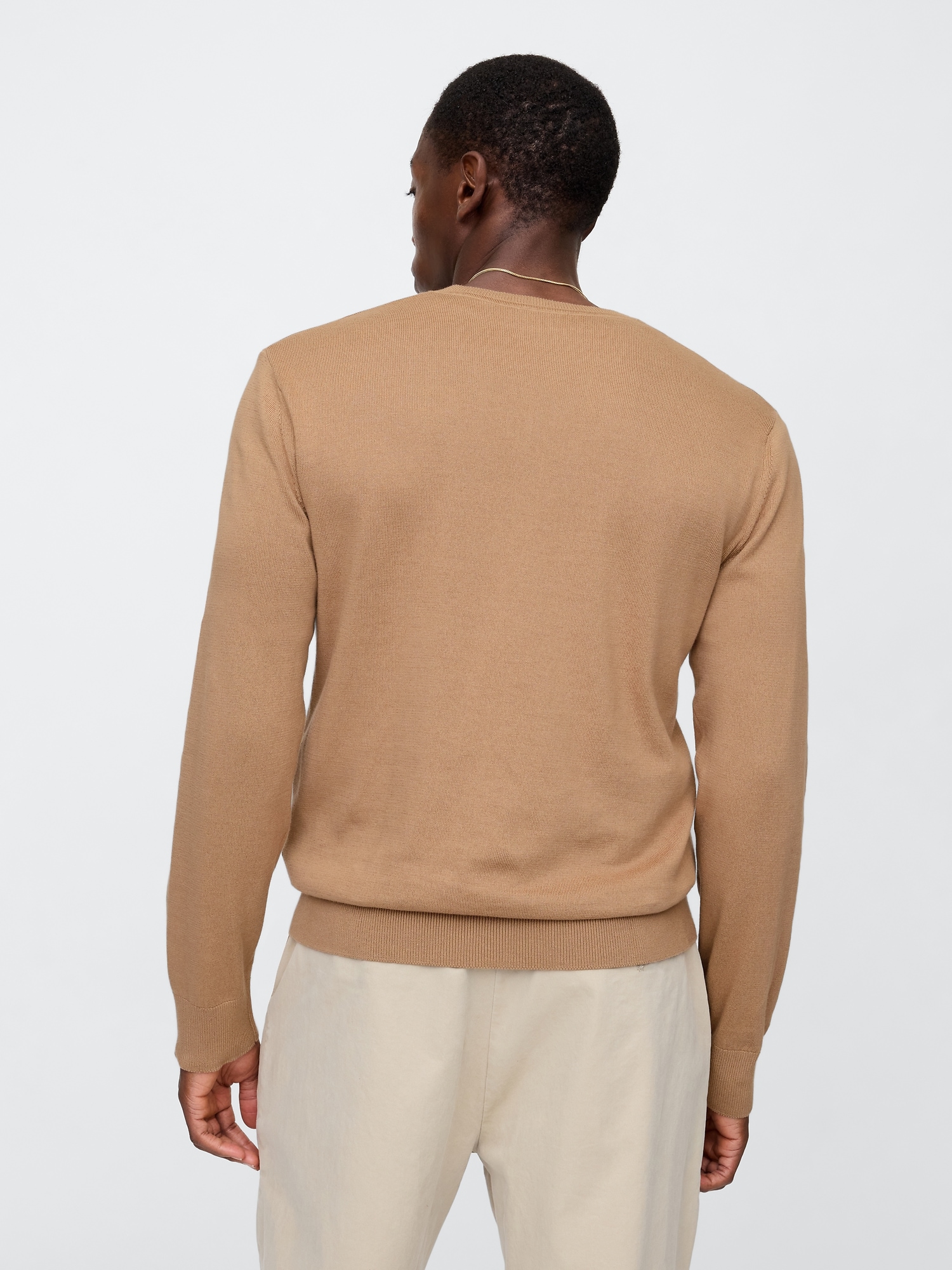 Cotton v fashion neck jumper mens