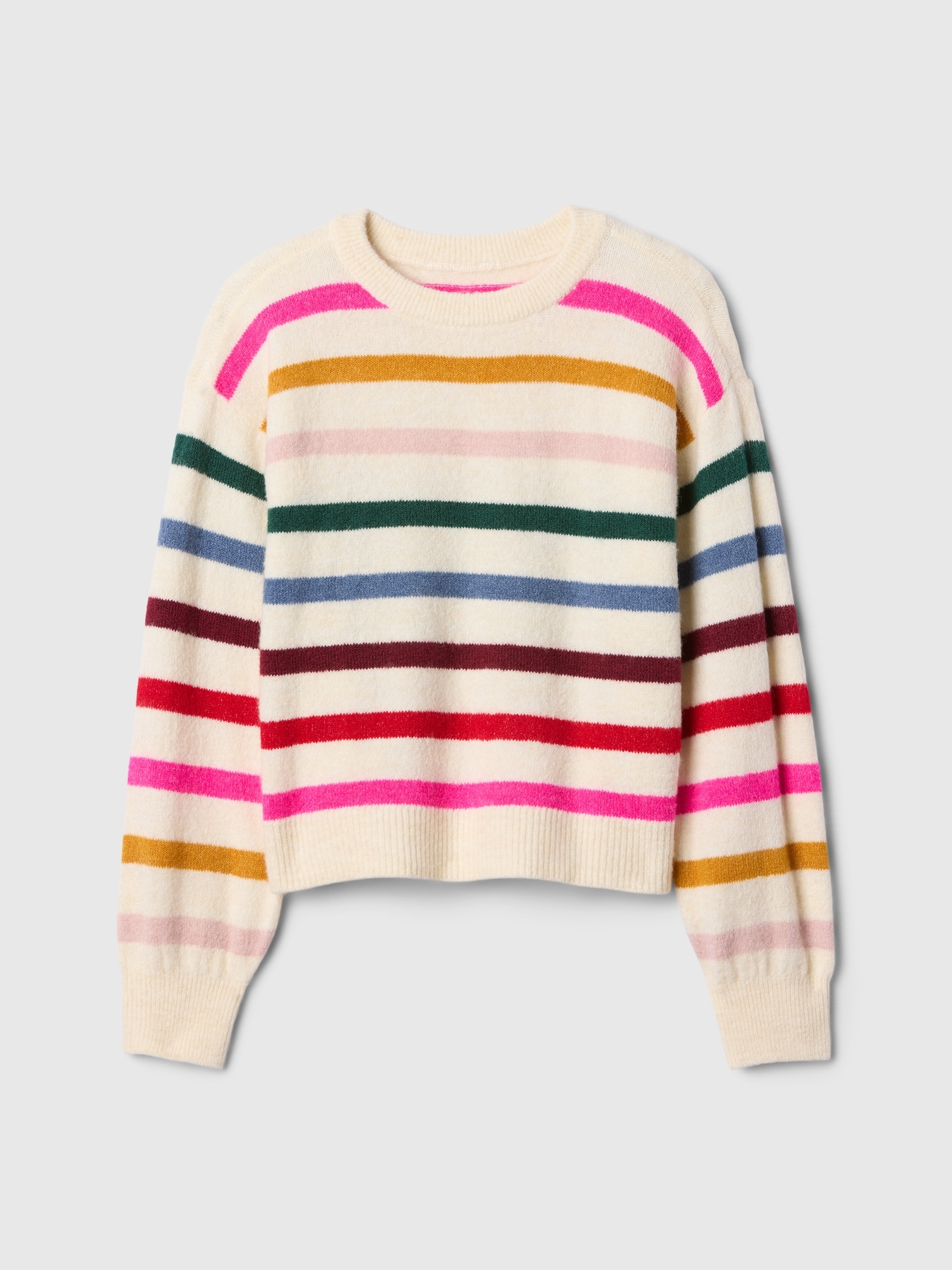 Kids Relaxed Happy-Stripe Sweater