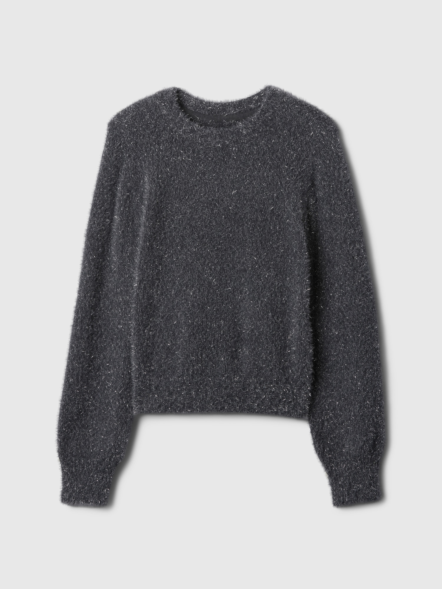 Kids Shine Eyelash Sweater - Gray