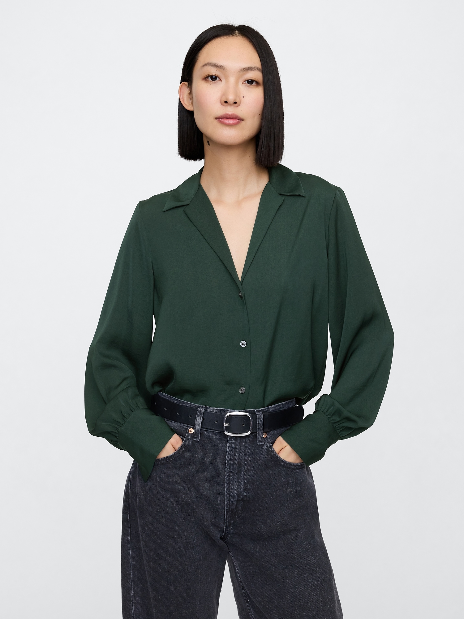 Relaxed Satin Shirt