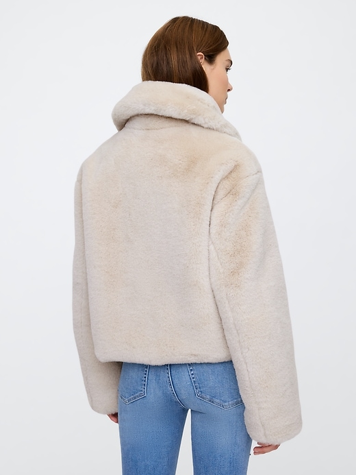 Image number 2 showing, 100% Recycled Relaxed Faux-Fur Jacket