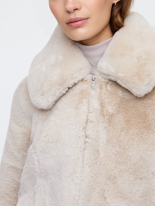 Image number 4 showing, 100% Recycled Relaxed Faux-Fur Jacket