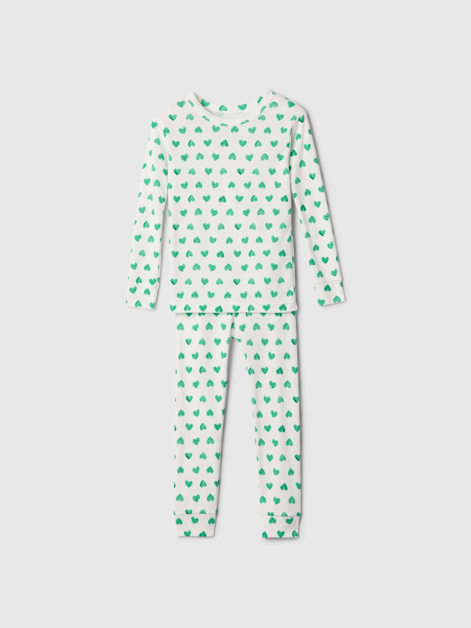 babyGap 100% Organic Cotton Heart PJ Set - Green