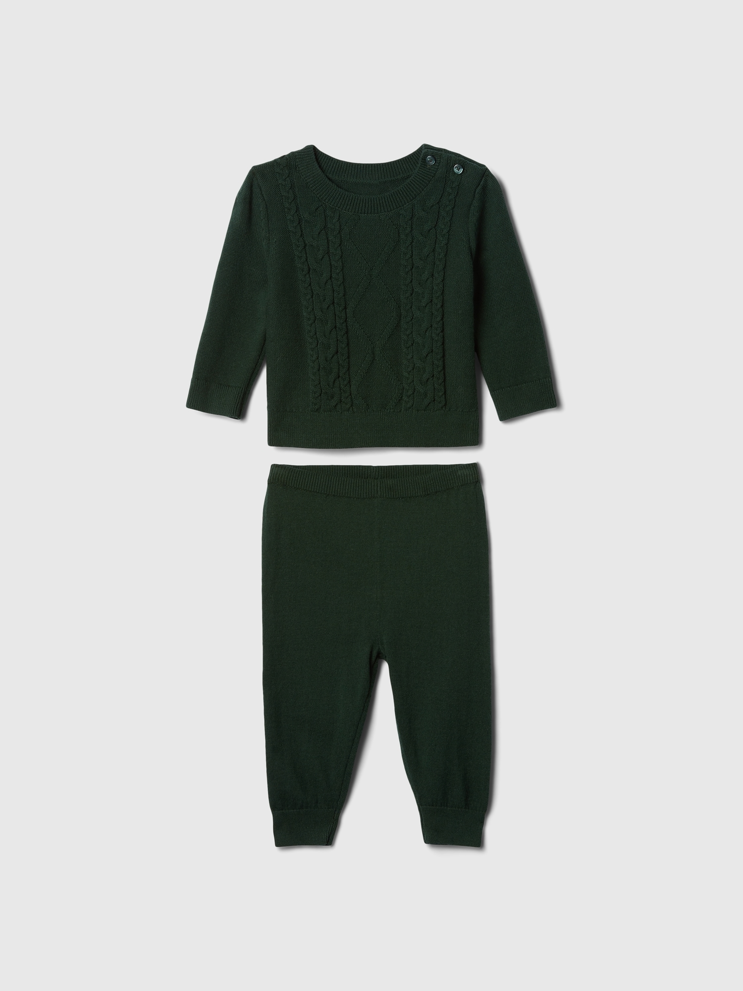 Baby Cable-Knit Two-Piece Outfit Set