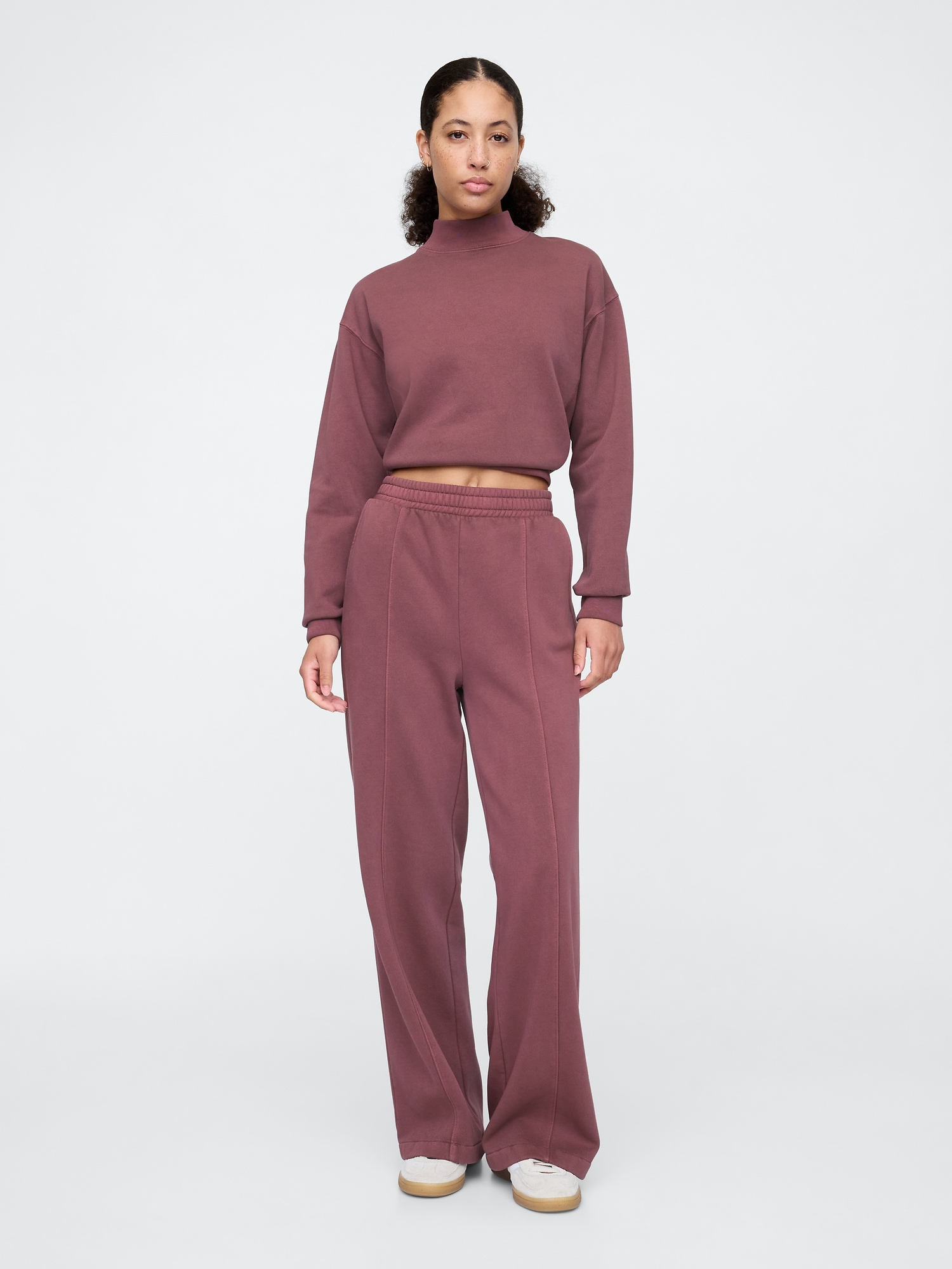 Seamed Wide-Leg Pants