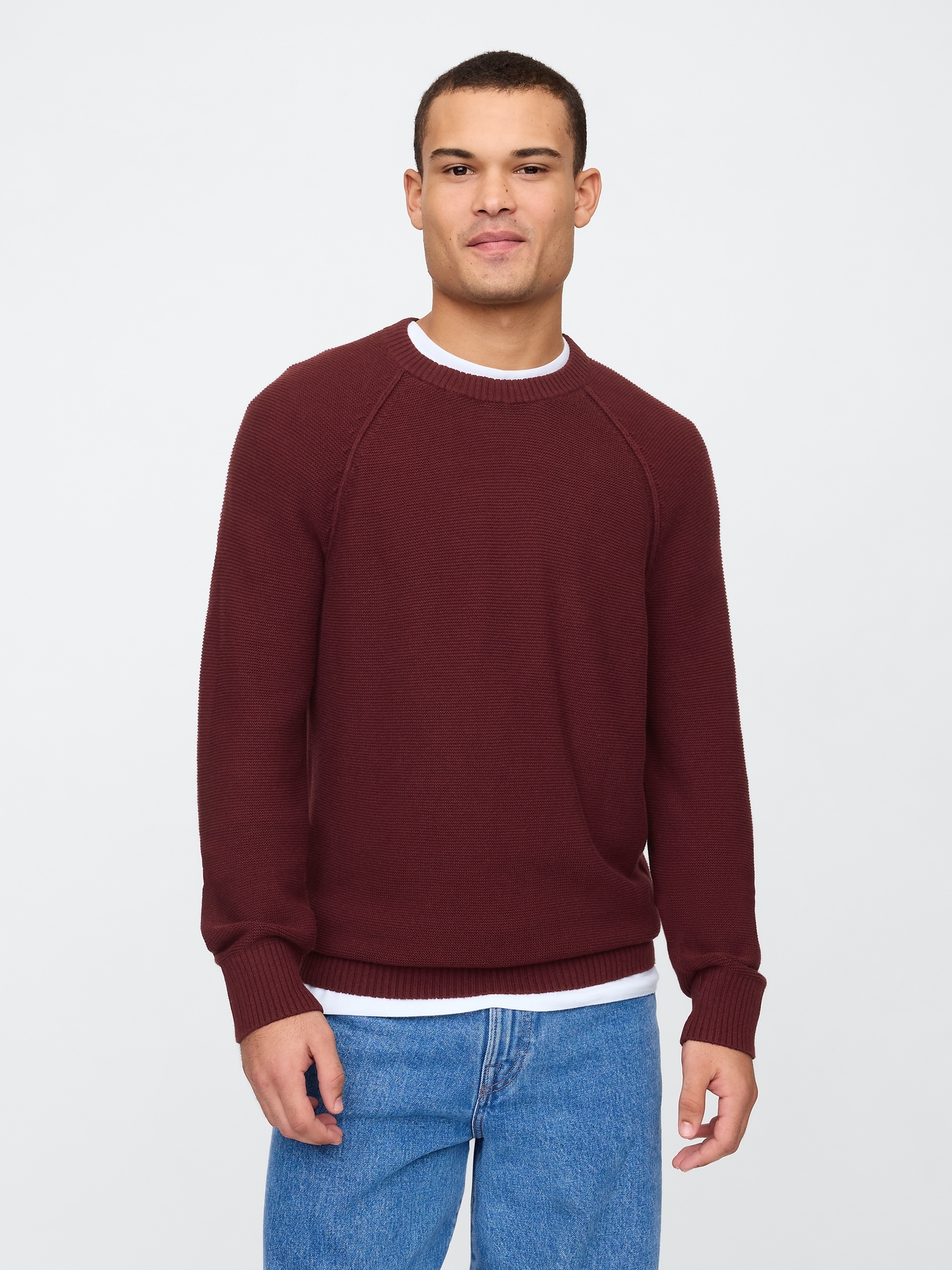 Garter Crewneck Sweater