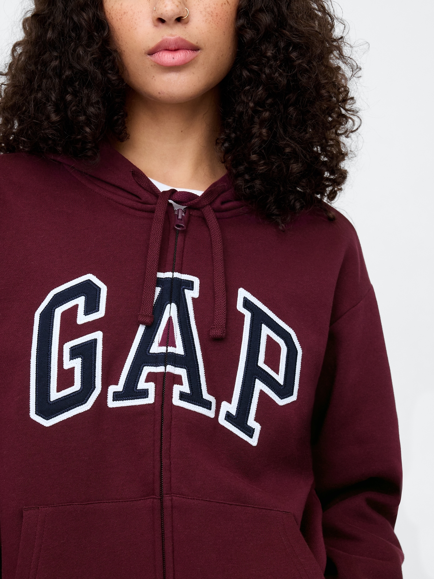 [갭] Relaxed Gap Logo Zip Hoodie