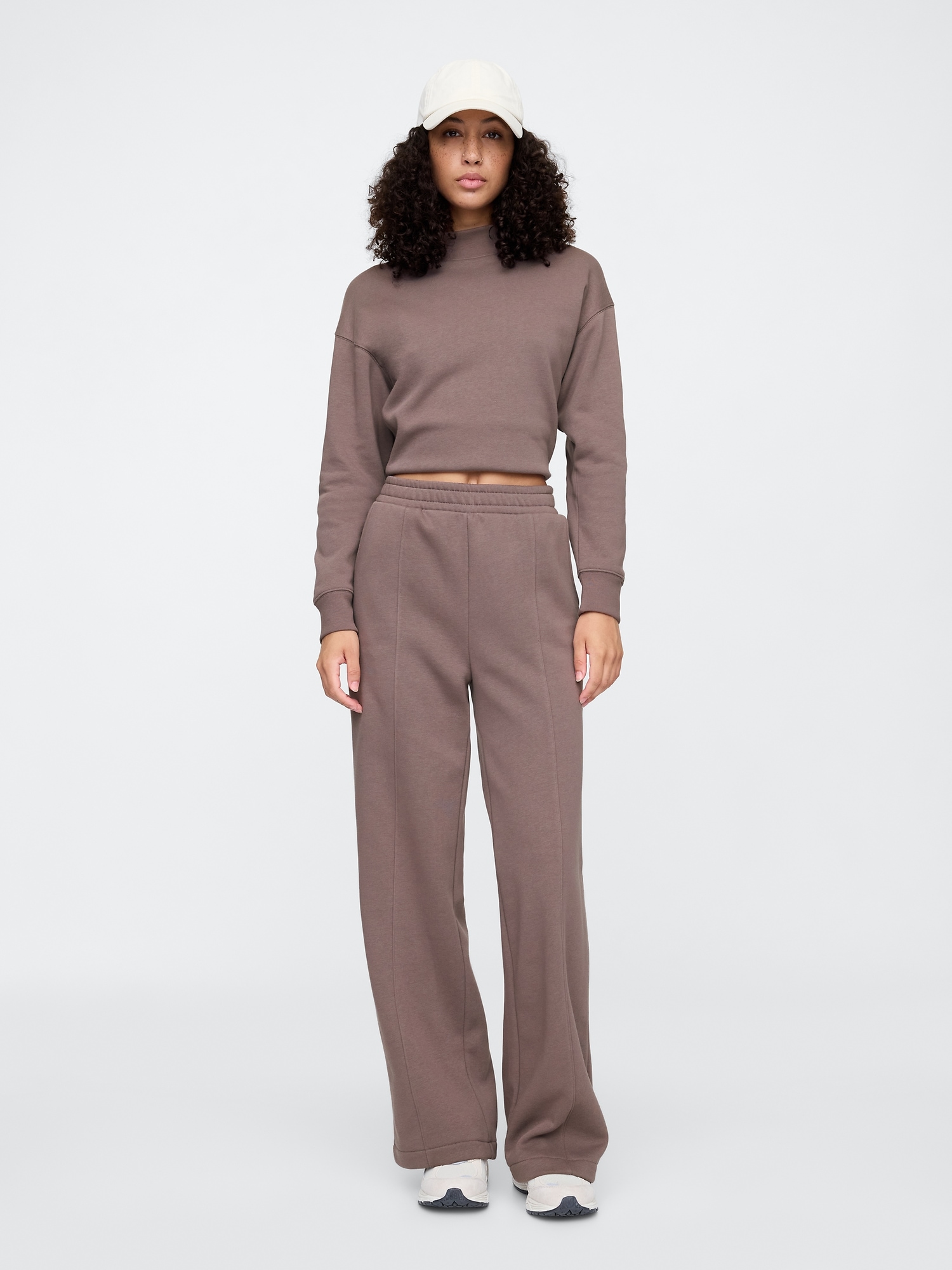 Seamed Wide-Leg Pants