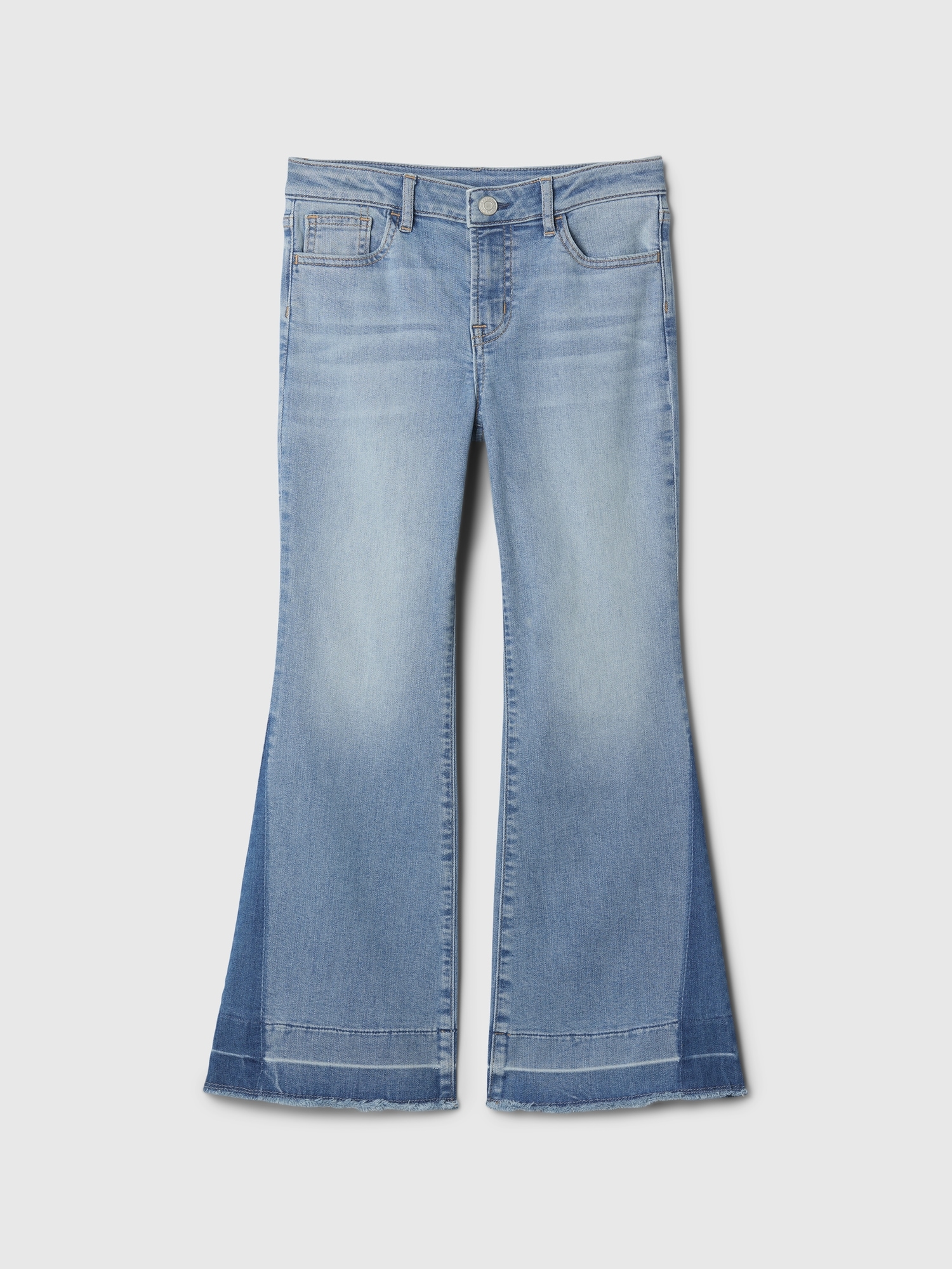 Kids Two-Tone High Rise '70s Flare Jeans