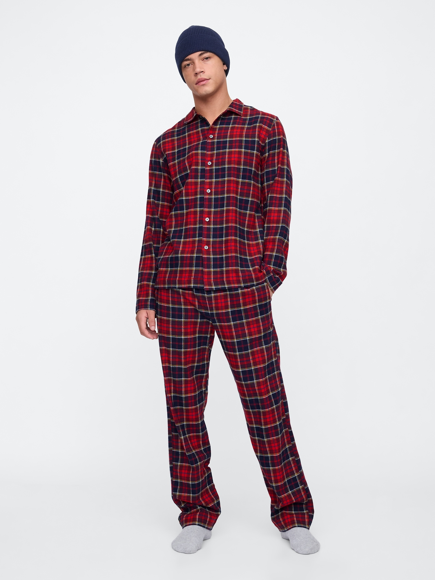 Checkered pj set sale