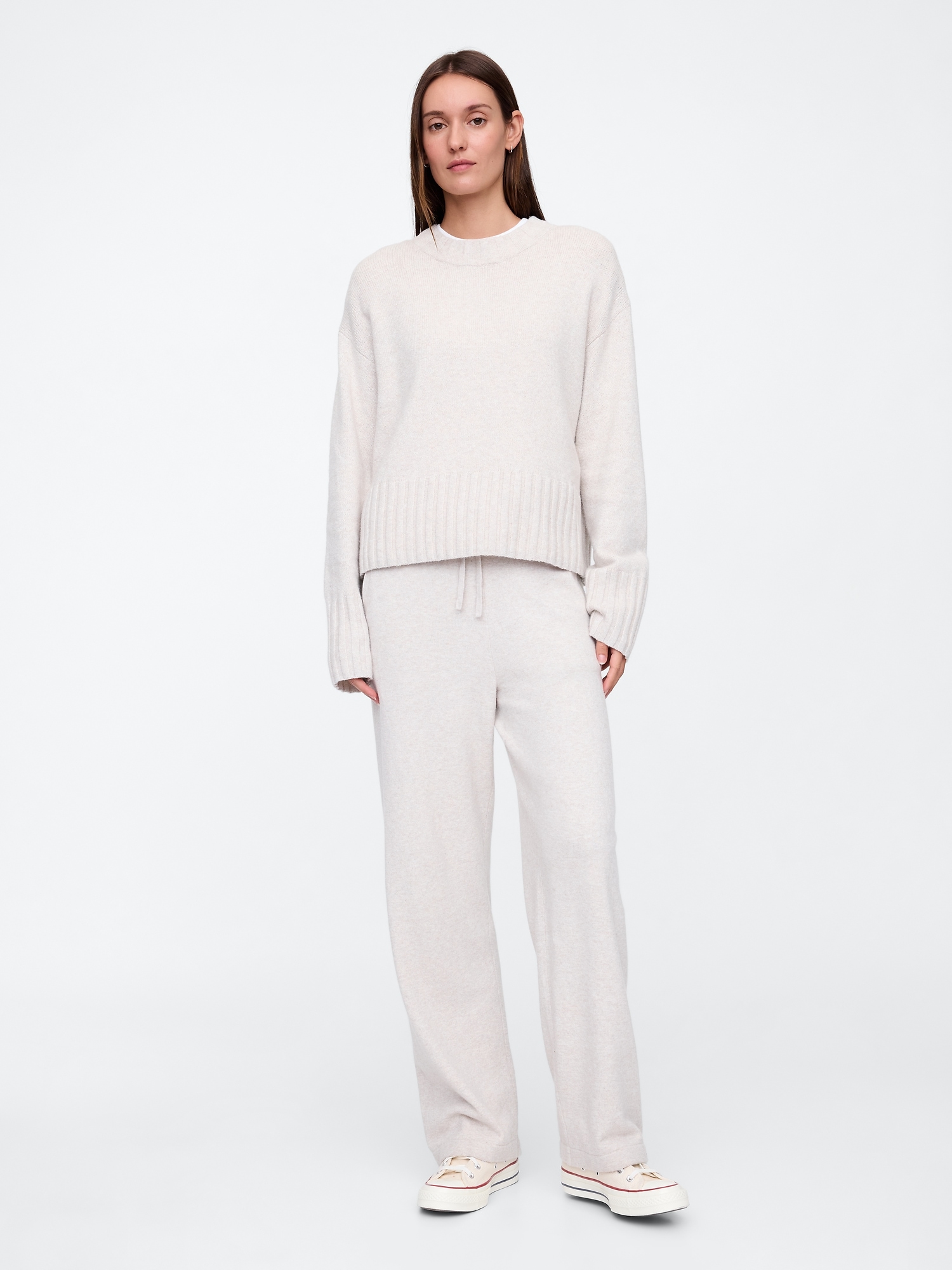 CashSoft Wide-Leg Sweater Pants