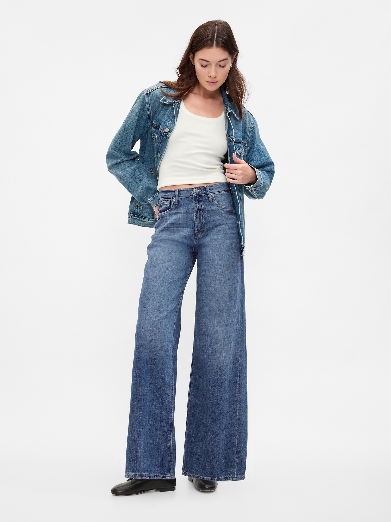 High Rise Wide-Leg Jeans