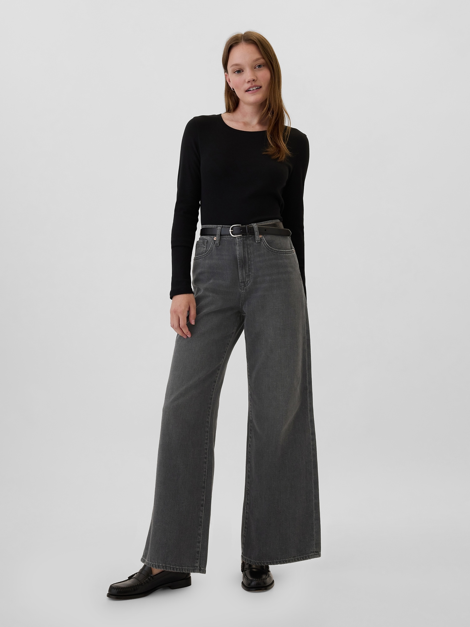 High Rise Wide-Leg Jeans