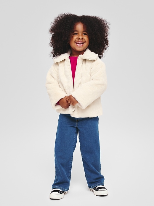 Image number 2 showing, babyGap SuperSoft Wide-Leg Pull-On Jeans