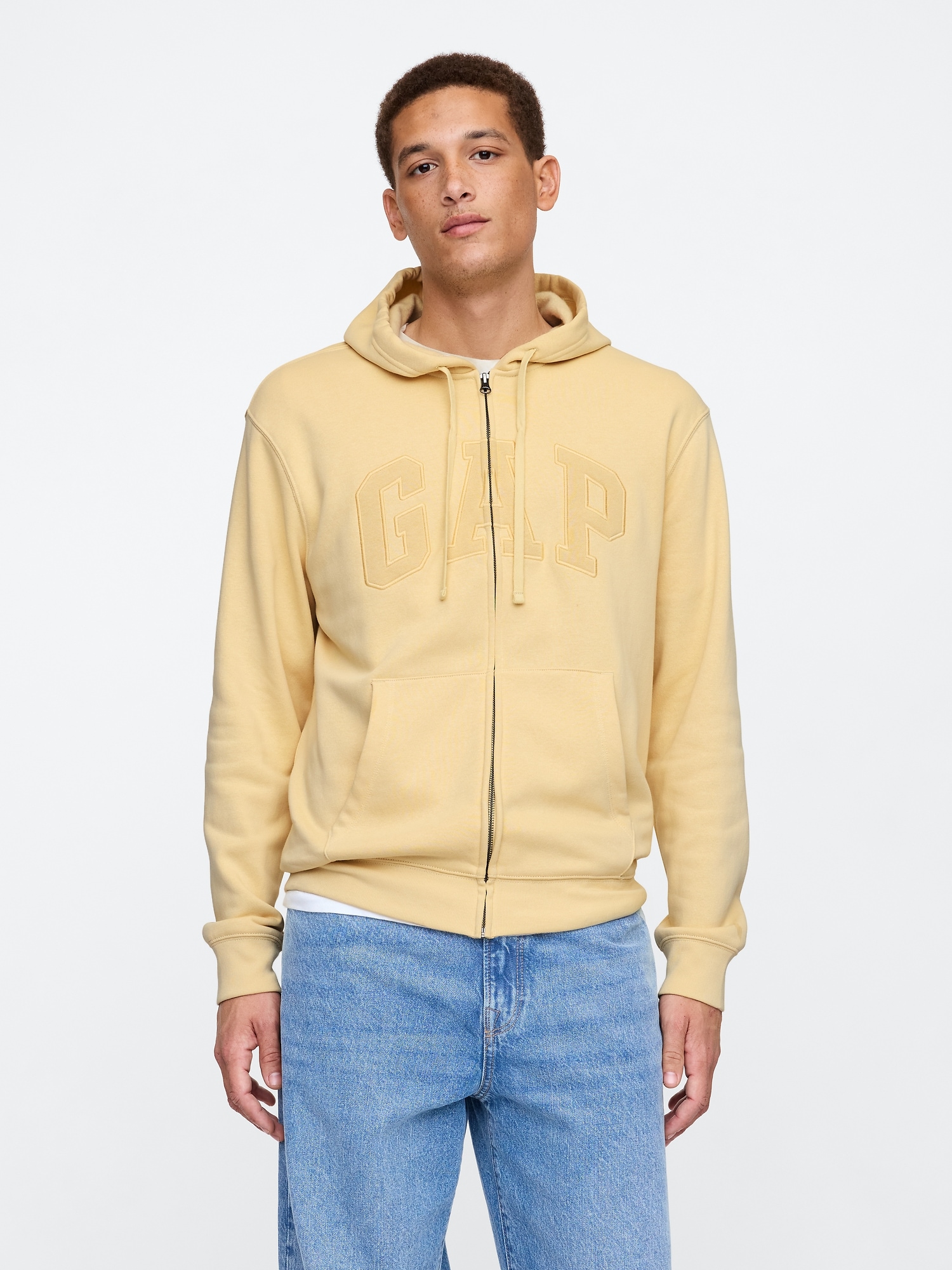 Relaxed Gap Logo Zip Hoodie