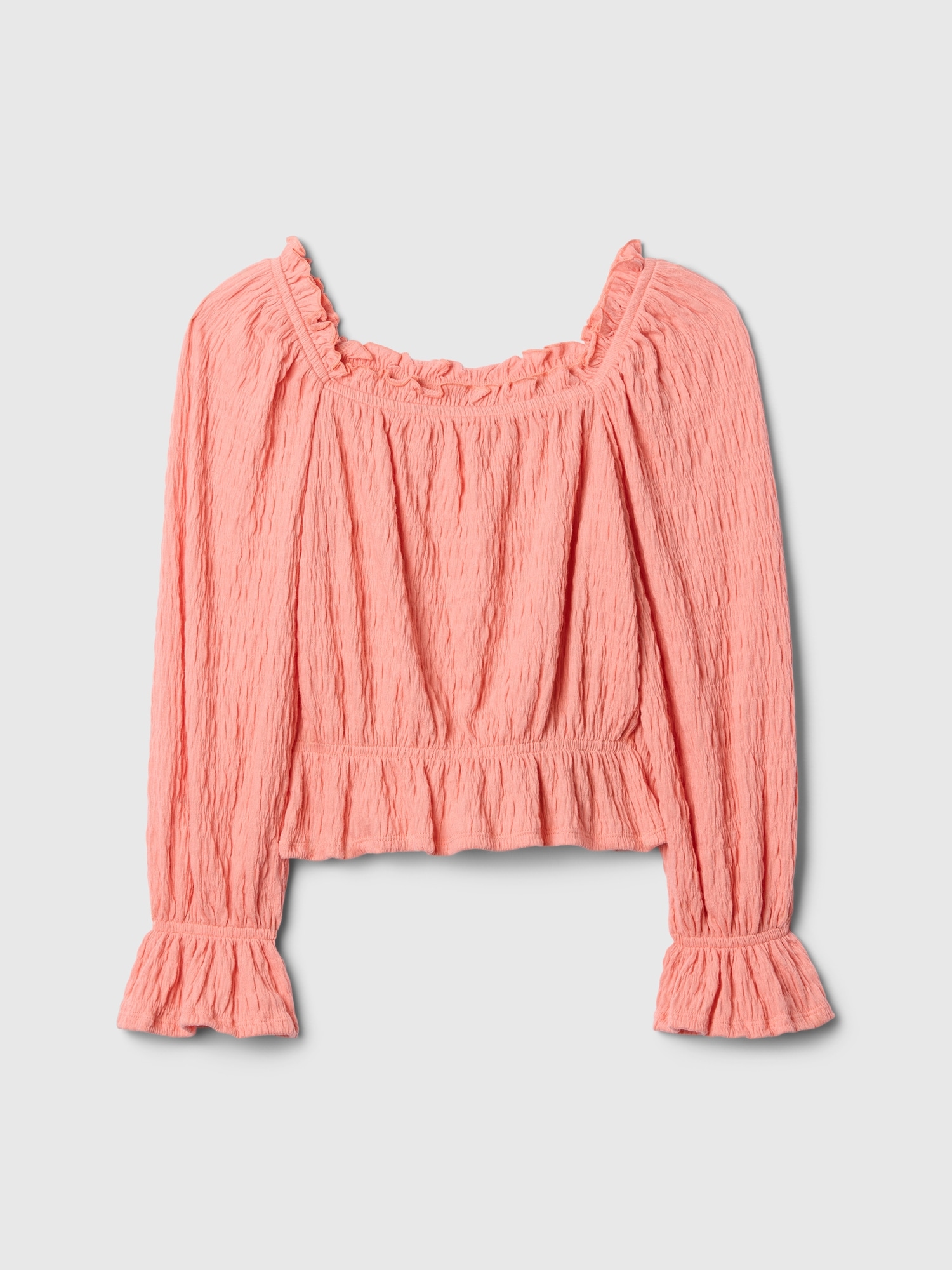 Kids Crinkle Peplum Top