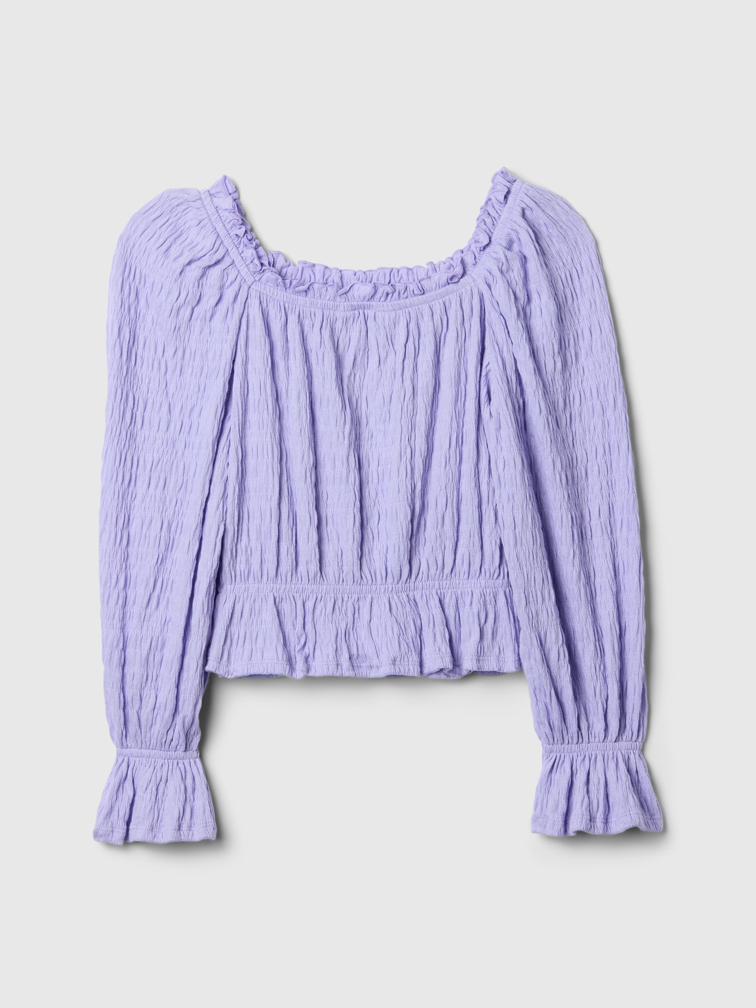 Kids Crinkle Peplum Top