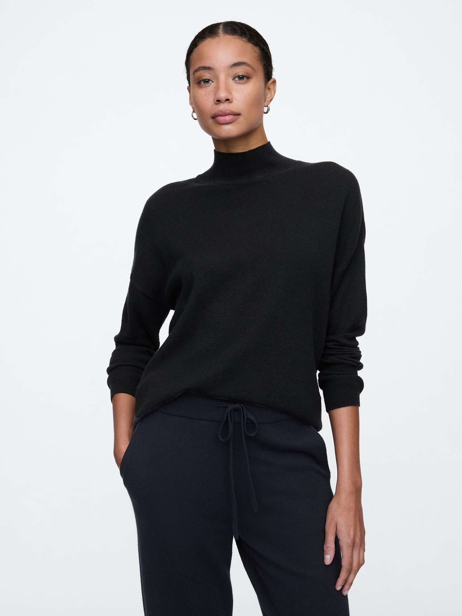 Oversized CashSoft Mockneck Sweater