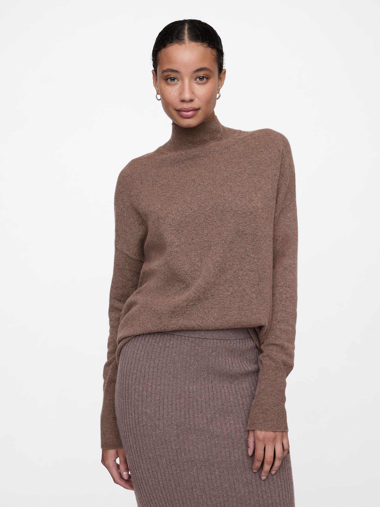 Oversized CashSoft Mockneck Sweater