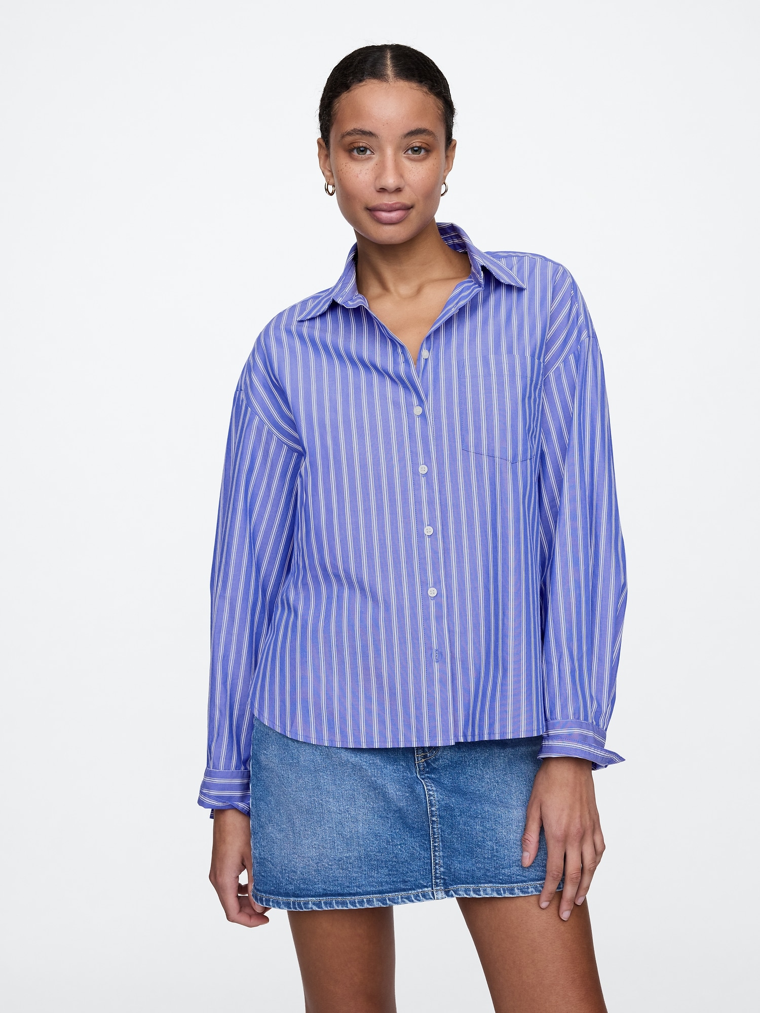 Oversized Shirt in Poplin