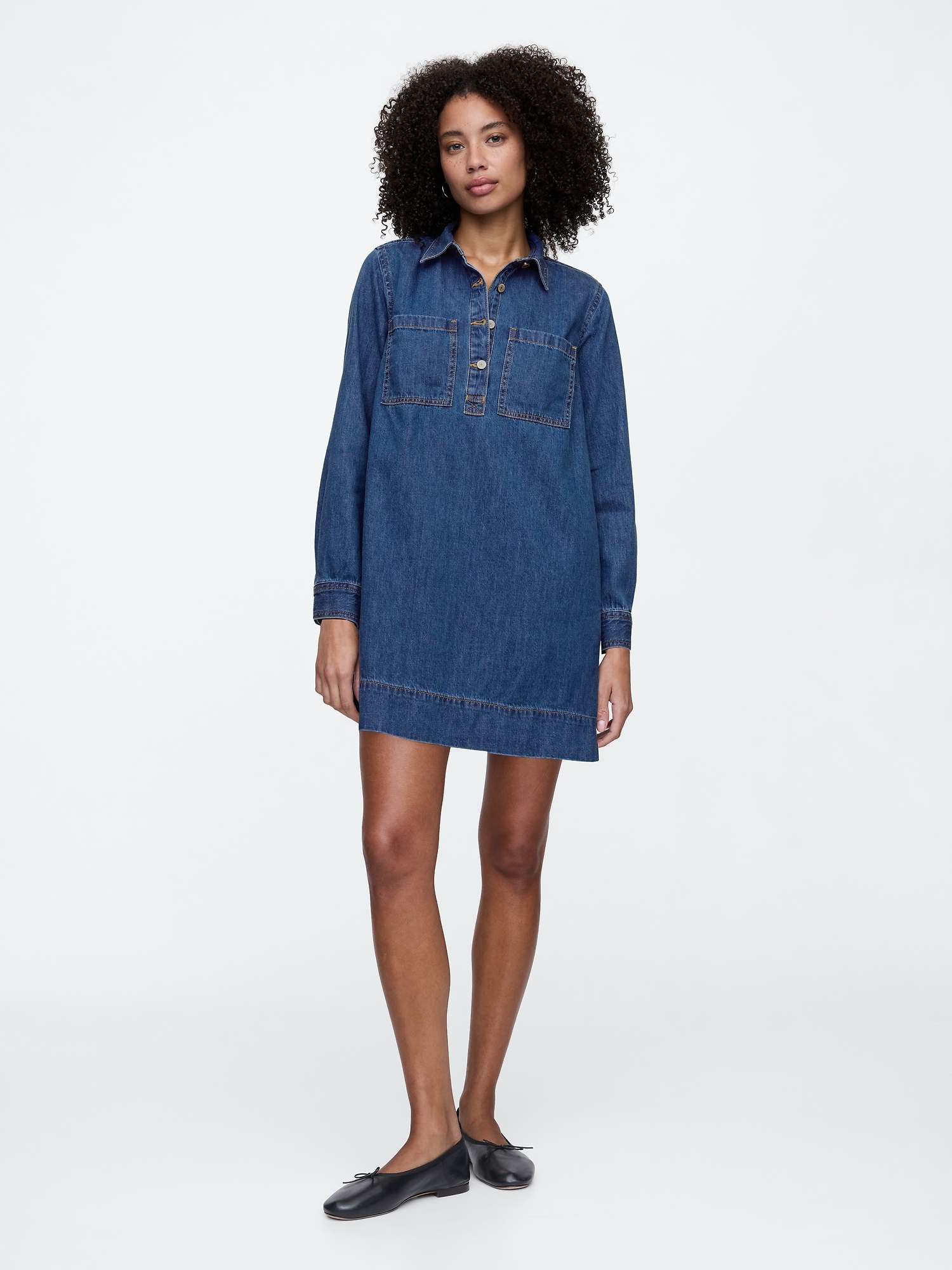 Relaxed Denim Shirtdress