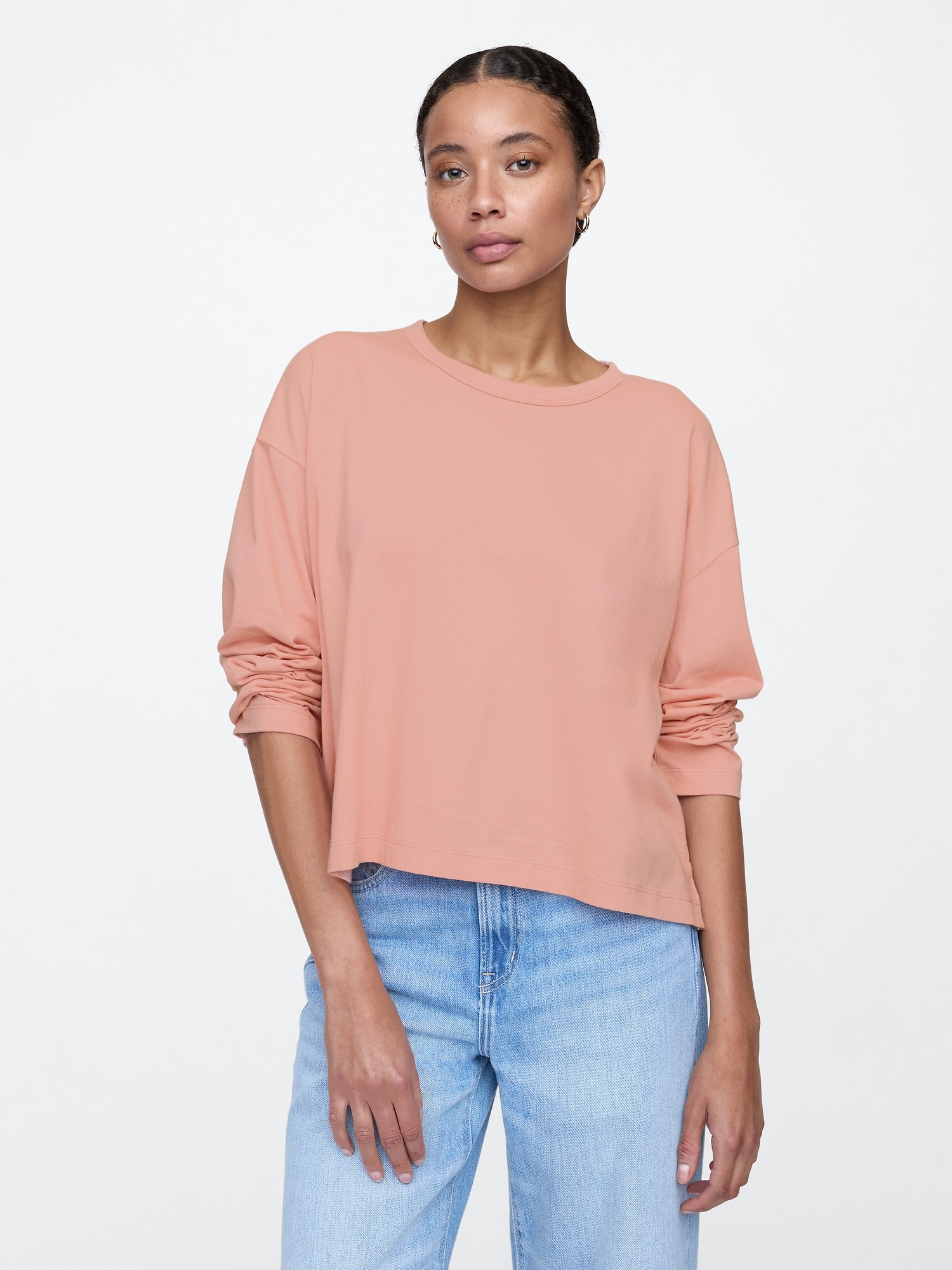 Boxy Cropped Crewneck T-Shirt