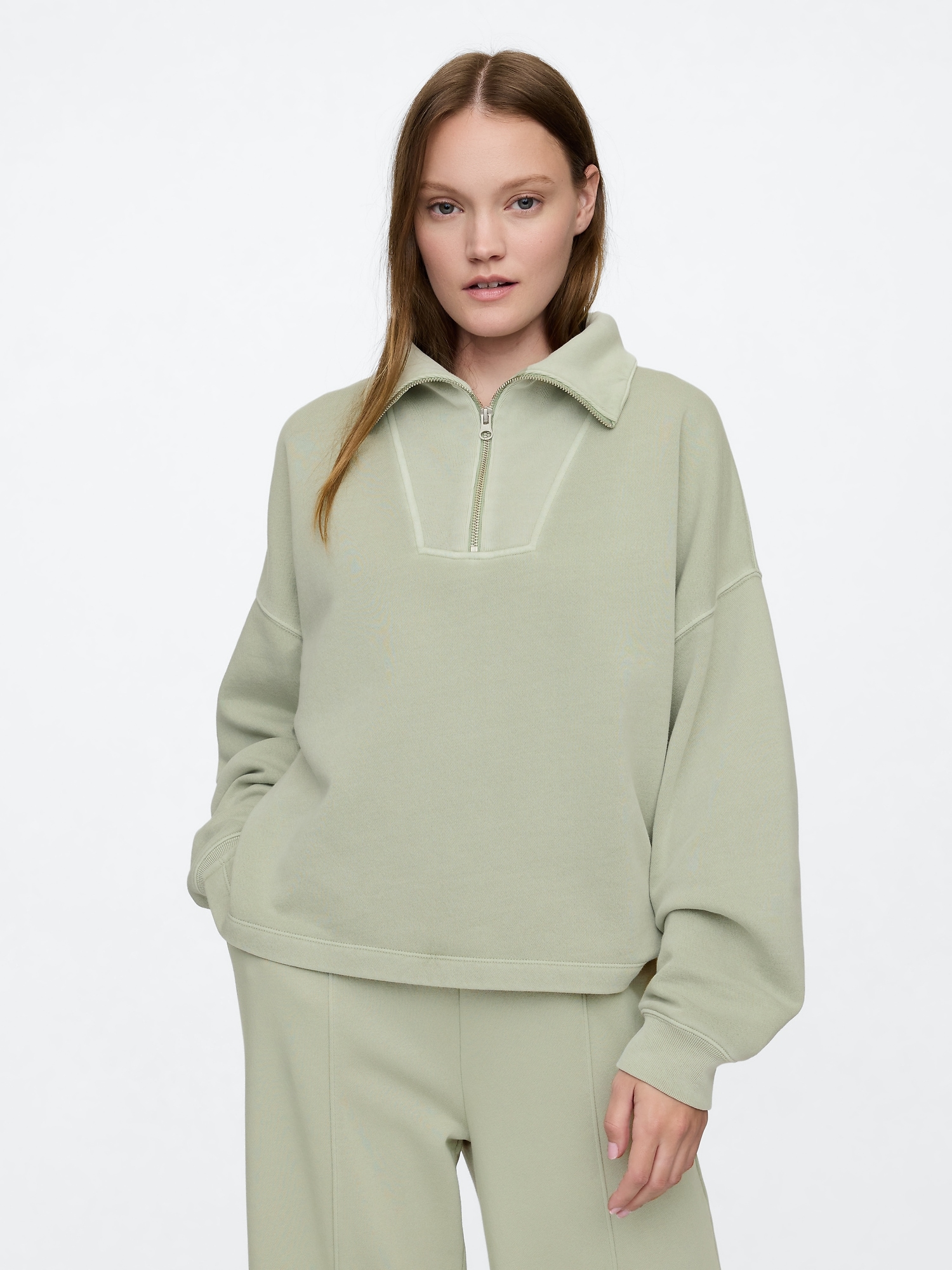 Oversized Quarter-Zip Sweatshirt