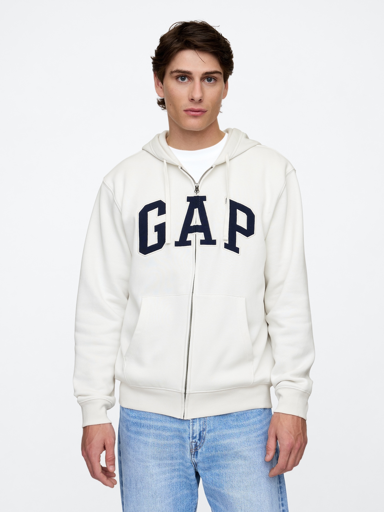 Relaxed Gap Logo Zip Hoodie