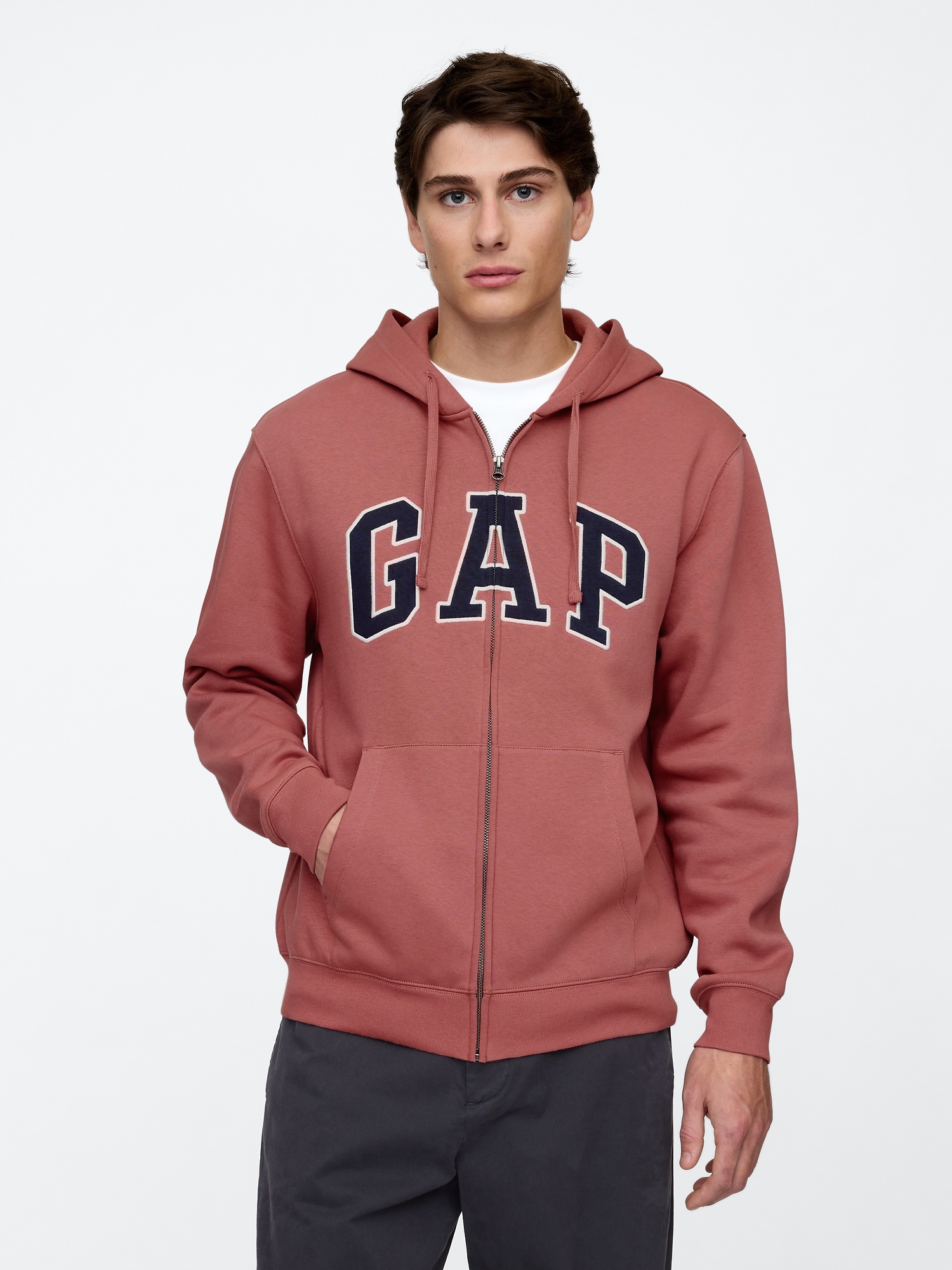 Relaxed Gap Logo Zip Hoodie