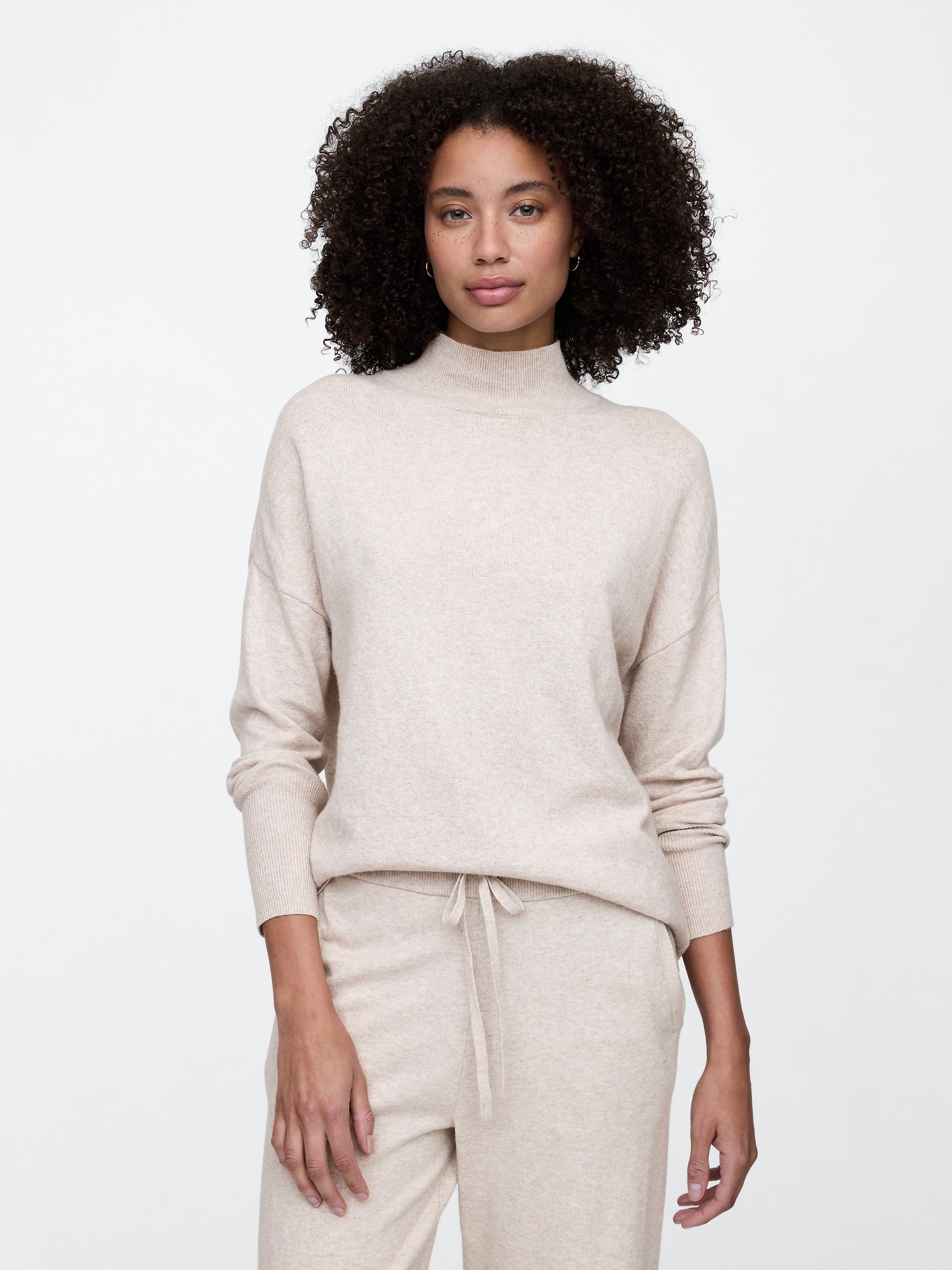 Oversized CashSoft Mockneck Sweater