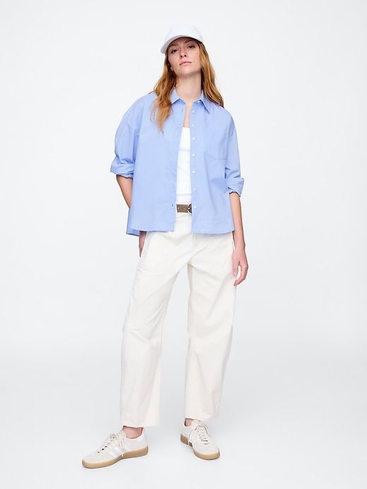 Image number 3 showing, Oversized Shirt in Poplin