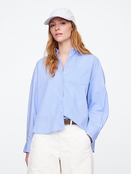 Image number 1 showing, Oversized Shirt in Poplin