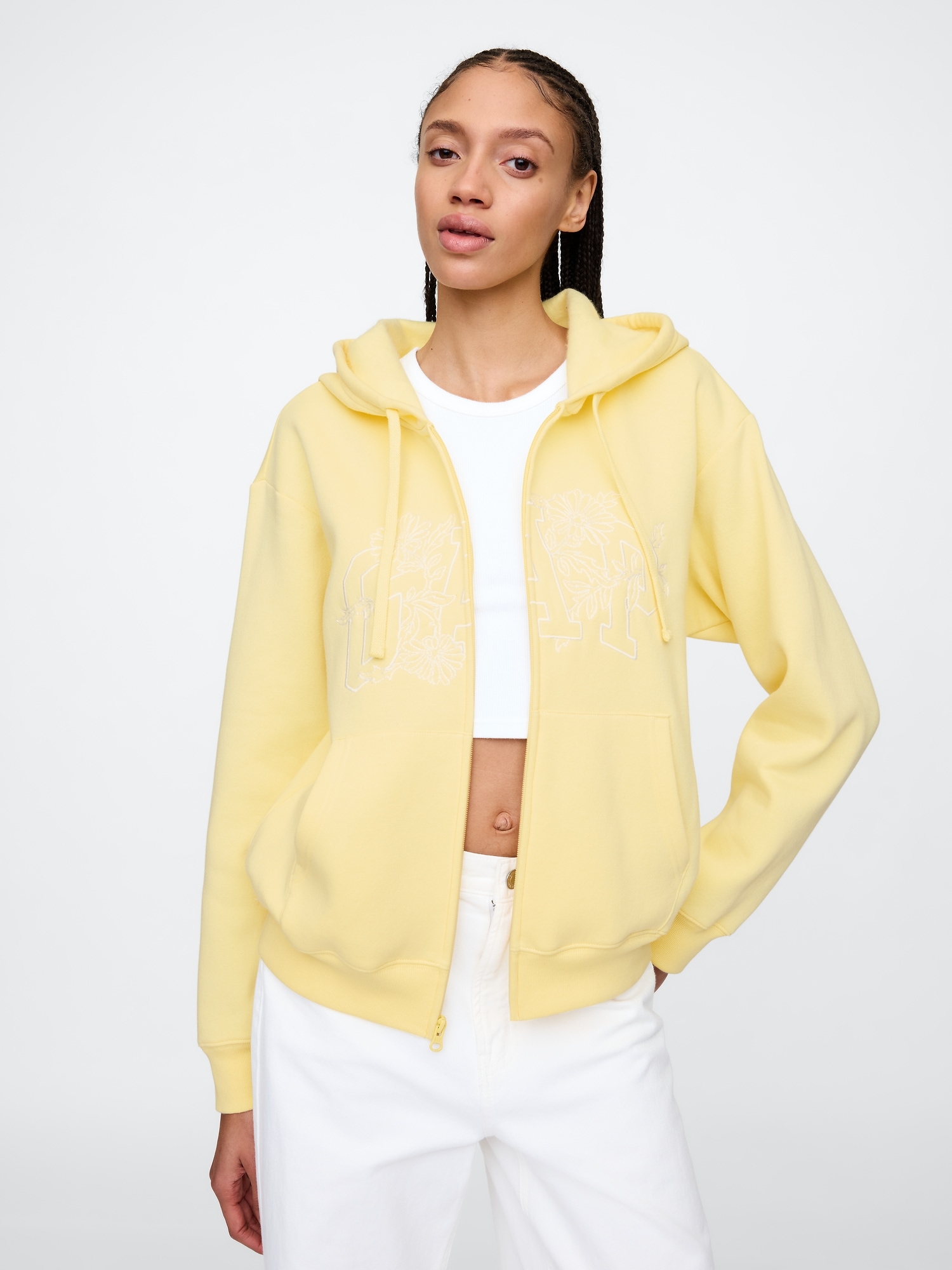 Relaxed Gap Logo Zip Hoodie