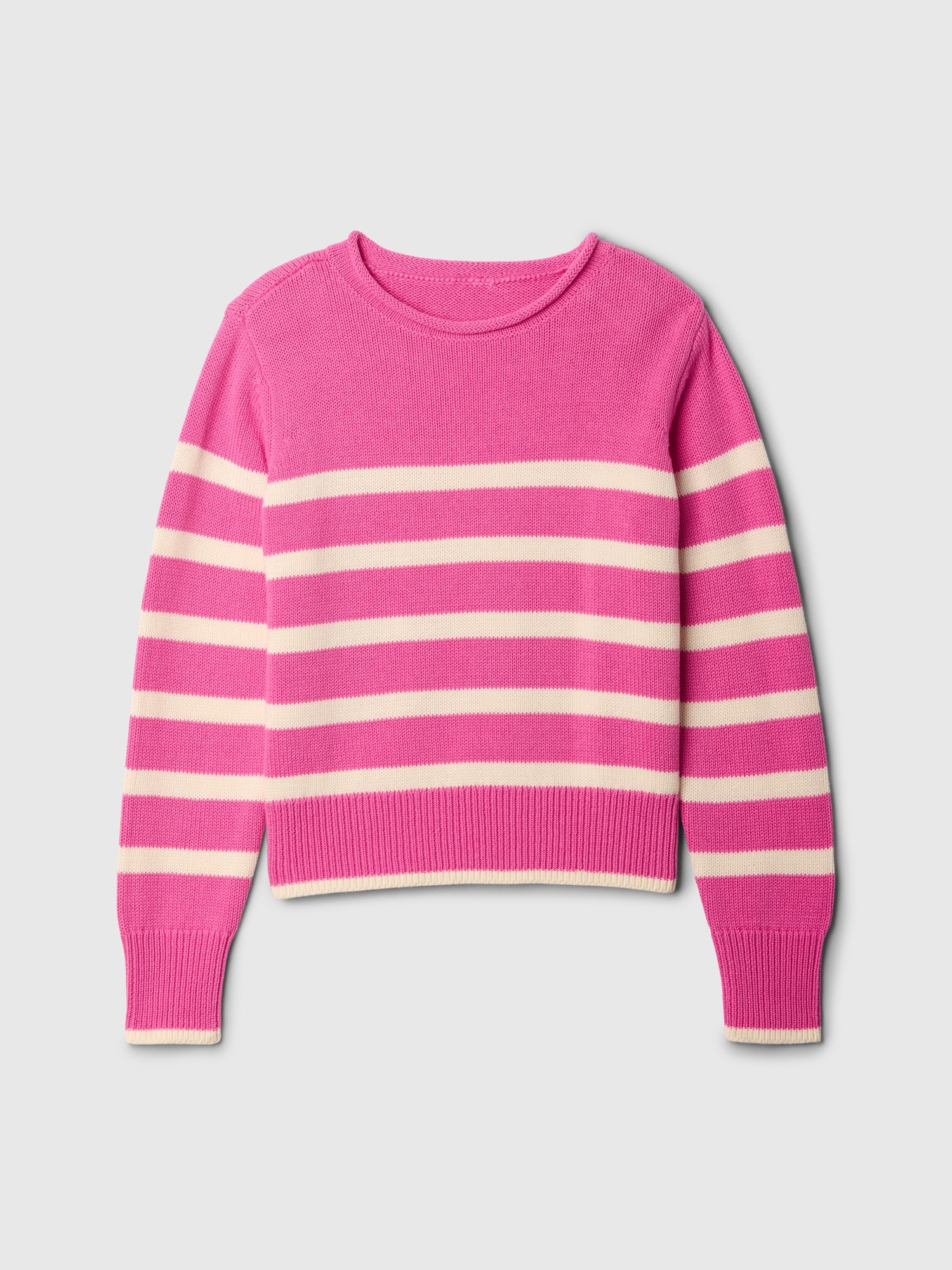 Kids Relaxed Shrunken Roll Neck Sweater