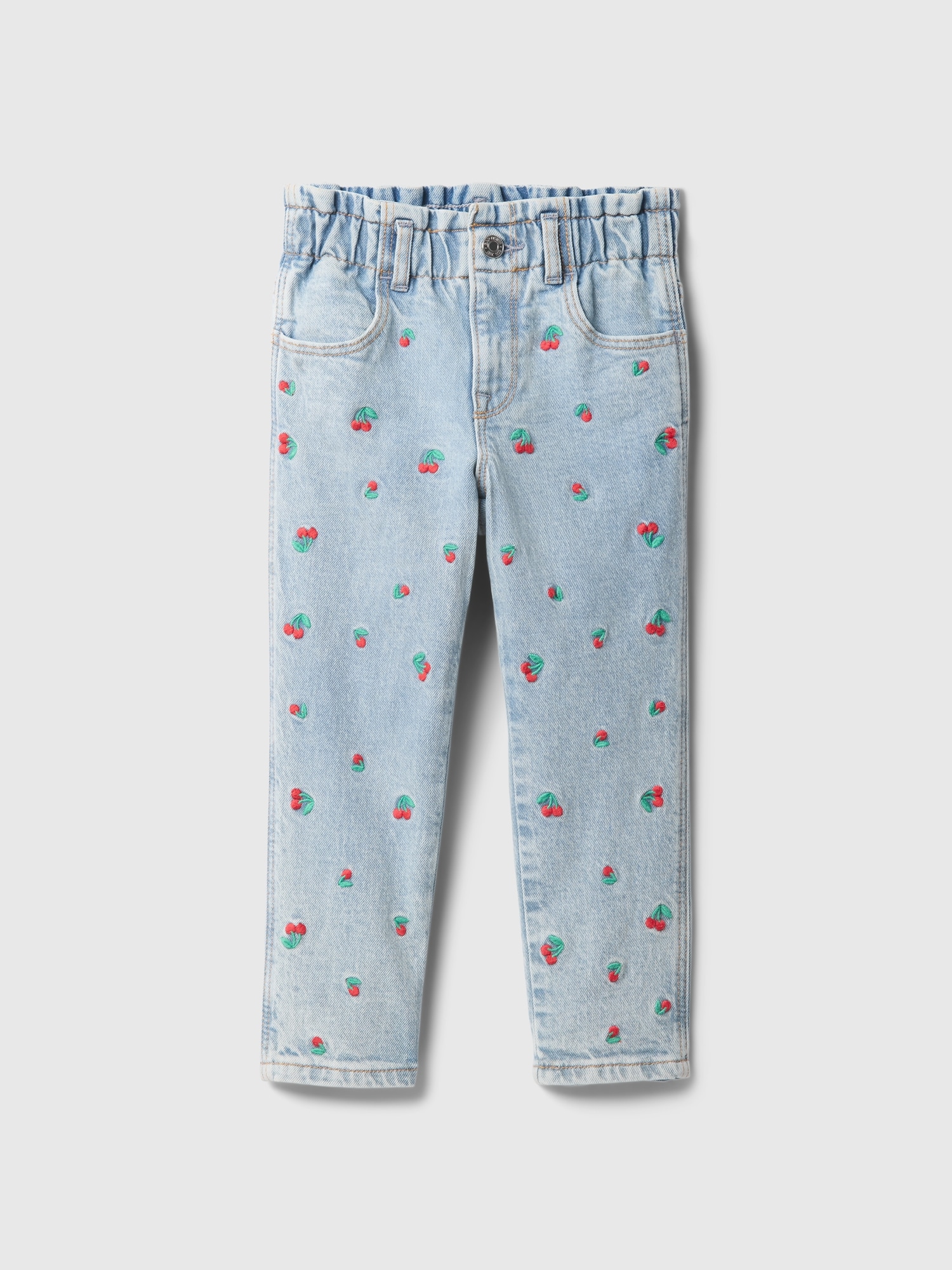 babyGap Embroidered Paperbag Mom Jeans